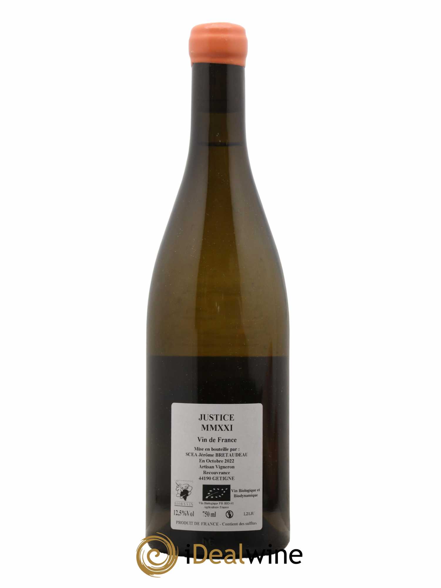 Vin de France La Justice Jérôme Bretaudeau - Domaine de Bellevue 2021 - Lot de 1 bouteille - 1