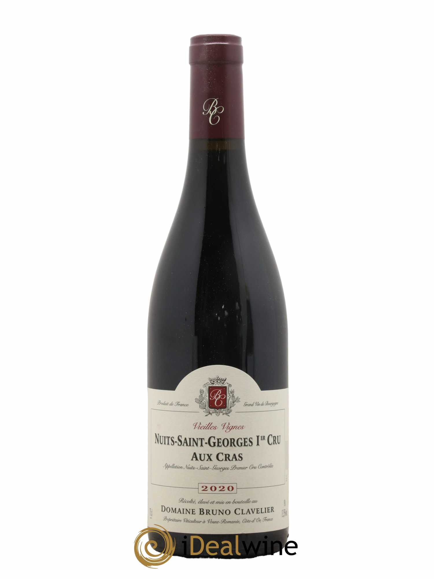 Nuits-Saint-Georges 1er Cru Aux Cras Vieilles Vignes Bruno Clavelier 2020 - Lot de 1 bouteille - 0