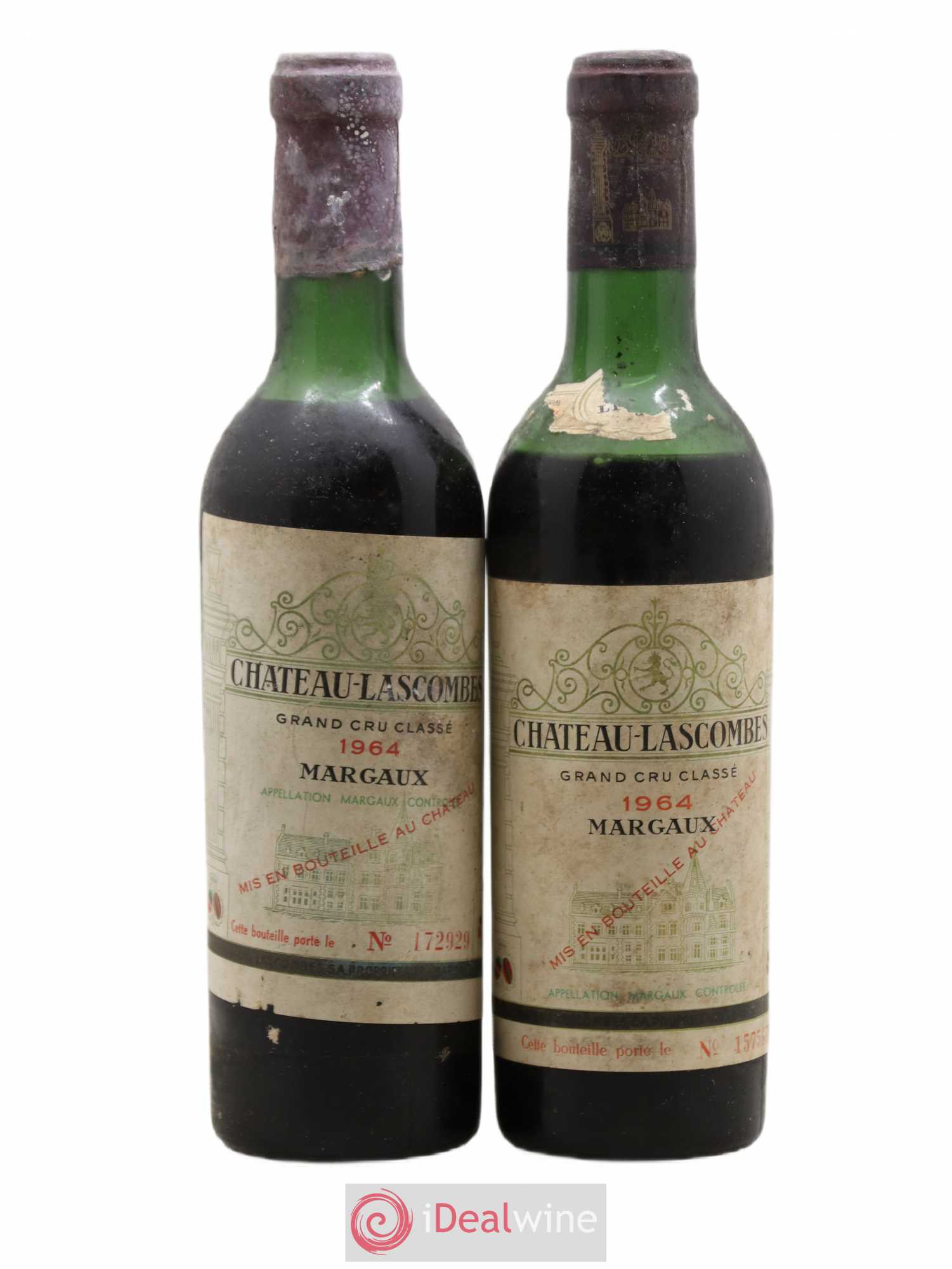 Château Lascombes 2ème Grand Cru Classé 1964 - Lot de 2 demi bouteilles - 0
