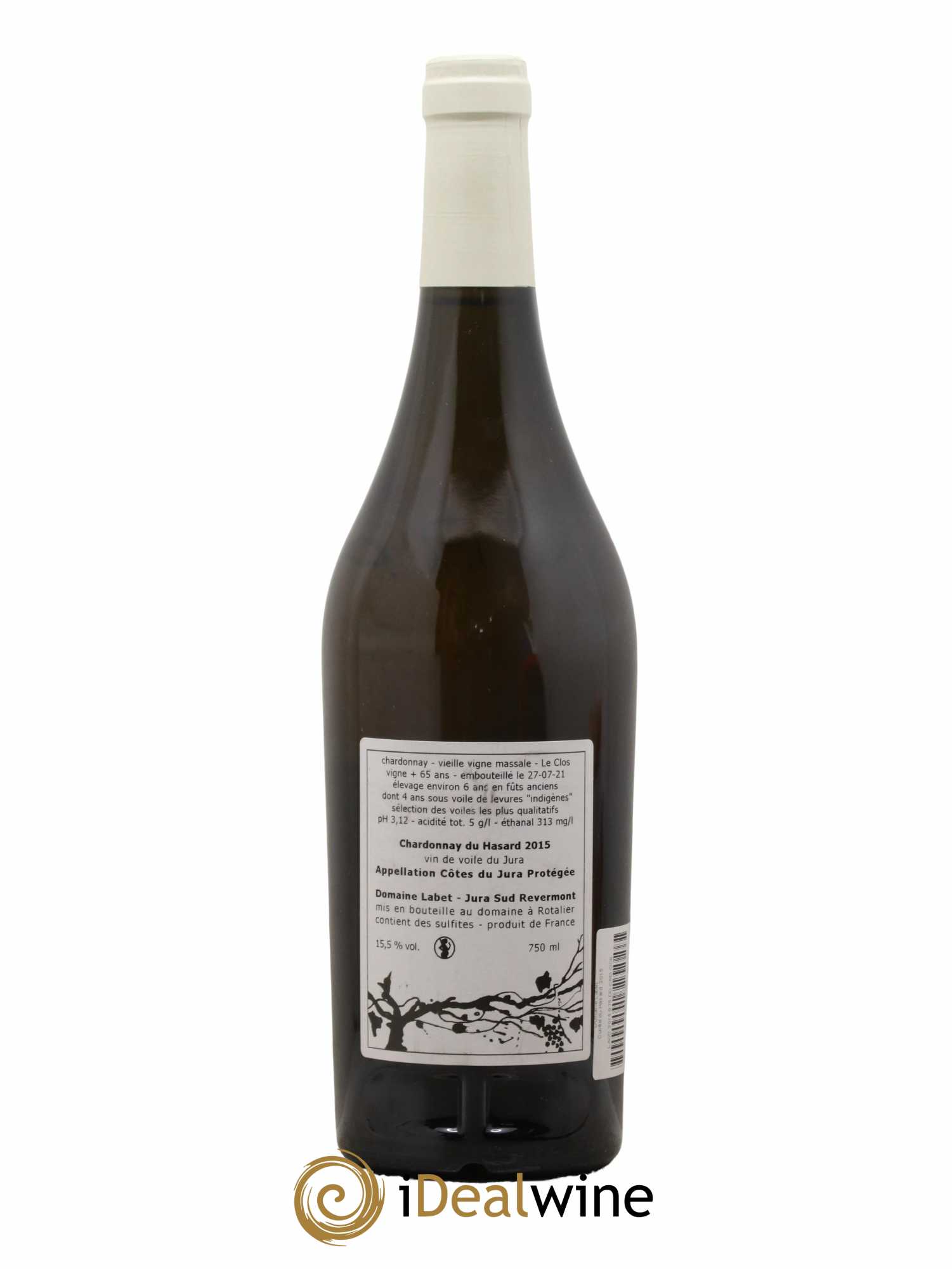 Côtes du Jura Vin de voile Chardonnay du Hasard Romain - Julien - Charline Labet 2015 - Lot de 1 bouteille - 1