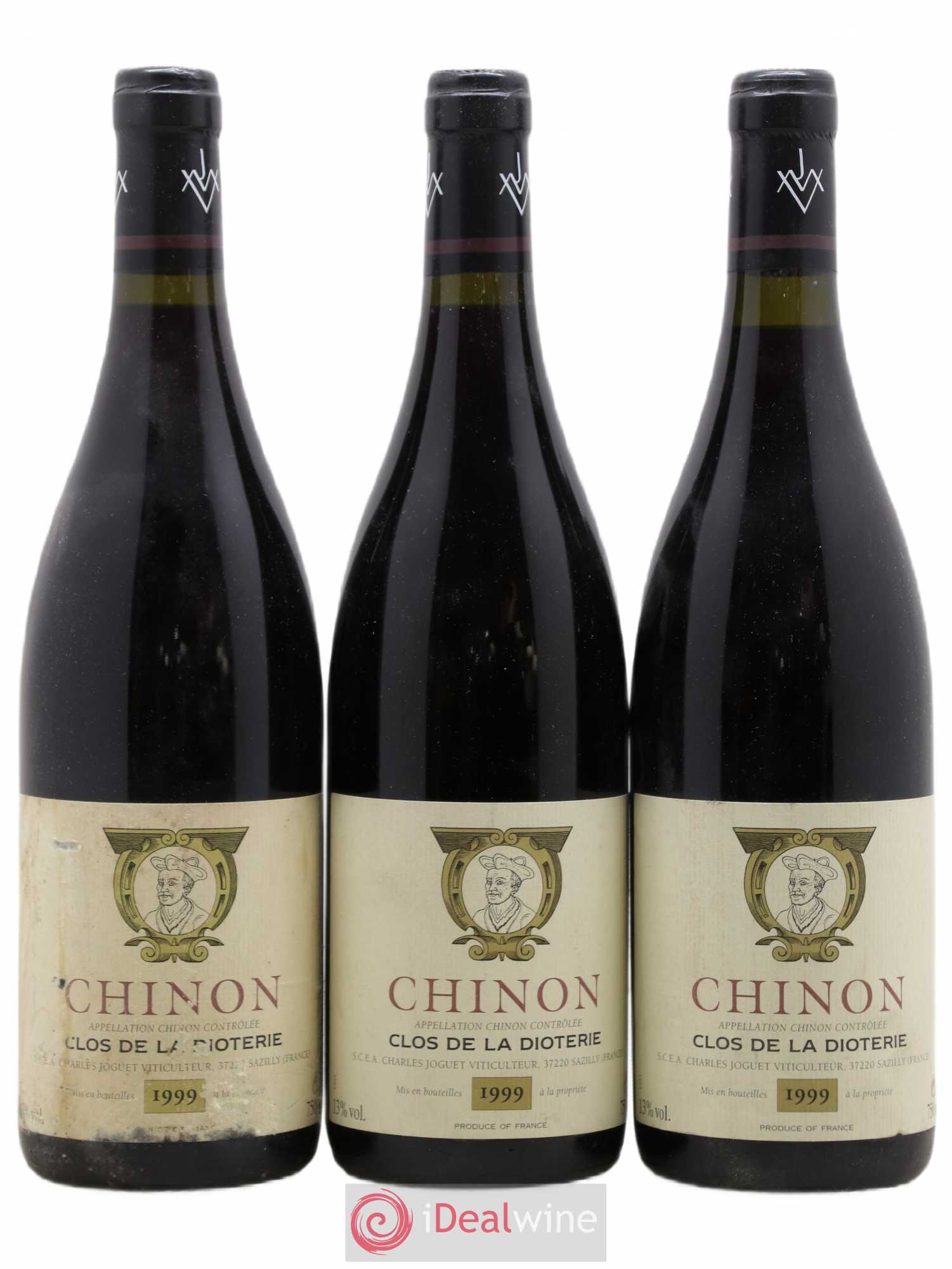 Chinon Clos de La Dioterie Charles Joguet 1999 - Lot de 3 bouteilles - 0