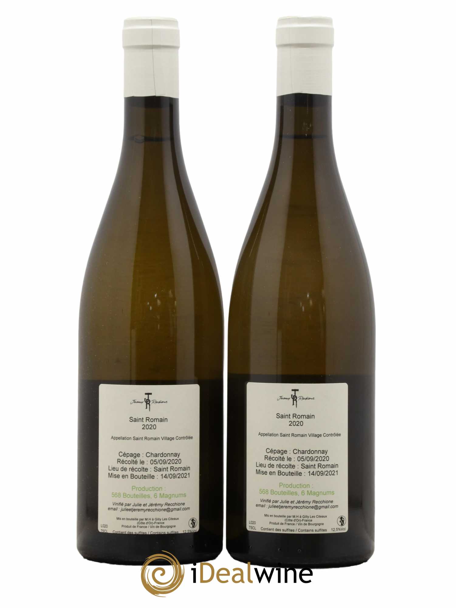 Saint-Romain Julie et Jeremy Recchione 2020 - Lot de 2 bouteilles - 1