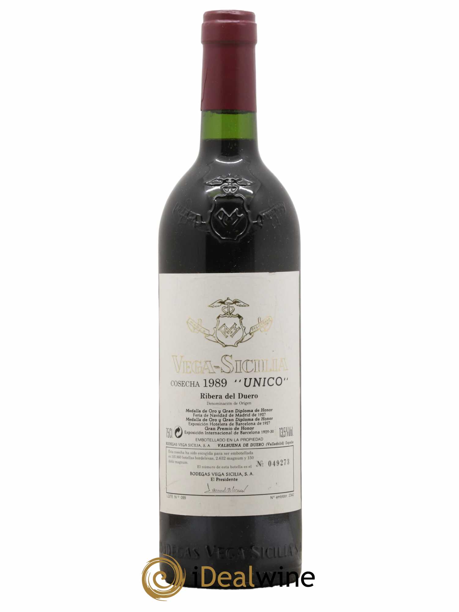 Ribera Del Duero DO Vega Sicilia Unico Famille Alvarez 1989 - Lot de 1 bouteille - 0