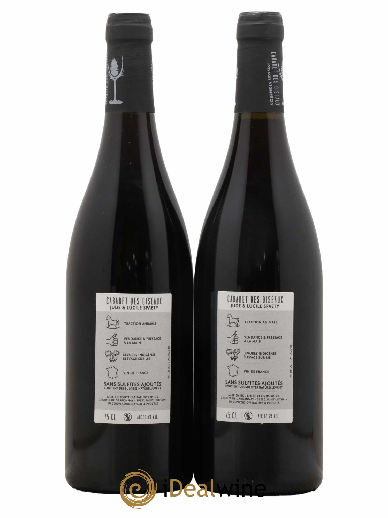 Vin de France Clé du Paradis Cabaret des Oiseaux 2019 - Lot de 2 bouteilles - 1