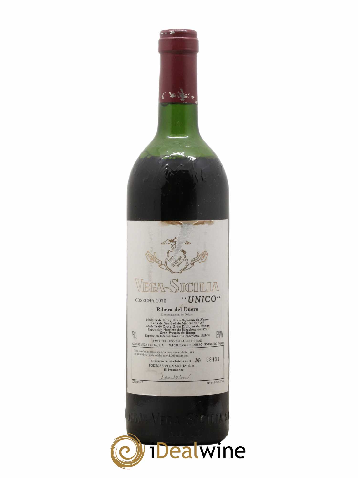 Ribera Del Duero DO Vega Sicilia Unico Famille Alvarez 1970 - Lot de 1 bouteille - 0