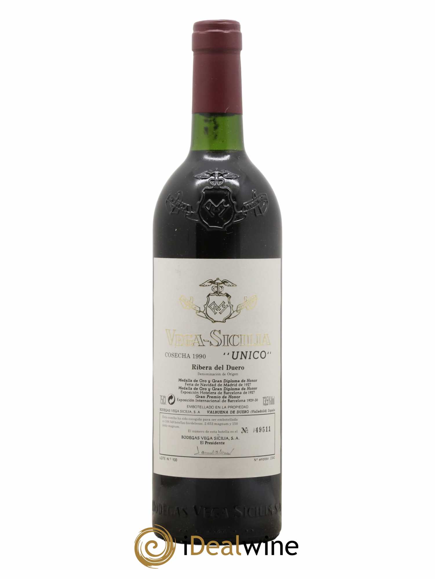 Ribera Del Duero DO Vega Sicilia Unico Famille Alvarez 1990 - Lot de 1 bouteille - 0