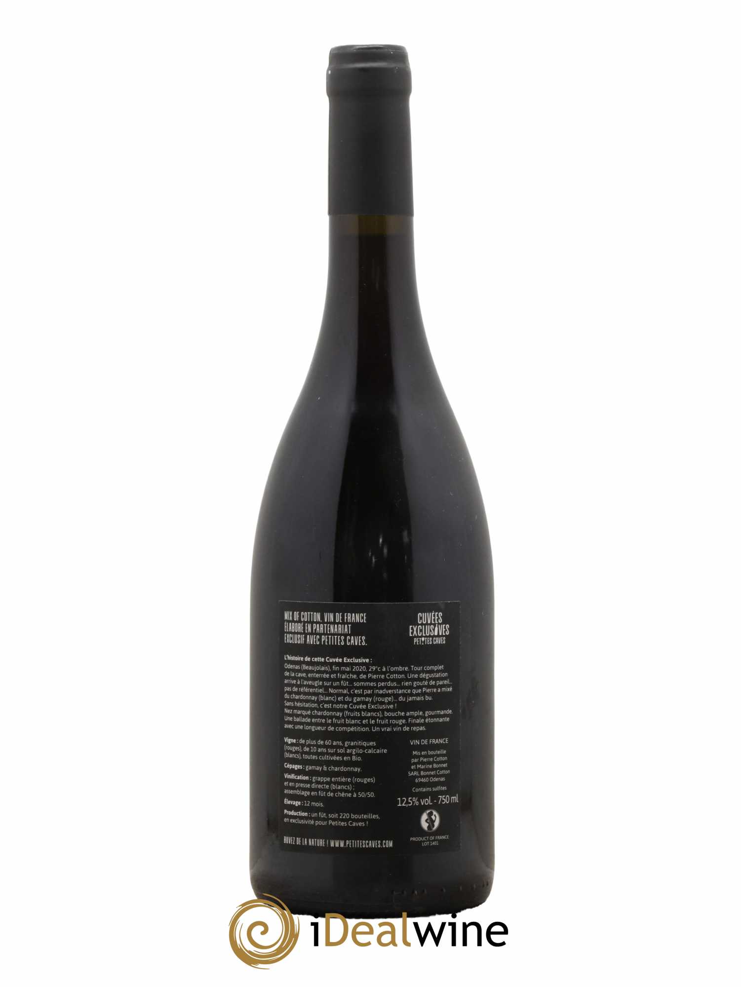 Vin de France Mix of Cotton Gamay-Chardonnay Pierre Cotton - Lot de 1 bouteille - 1