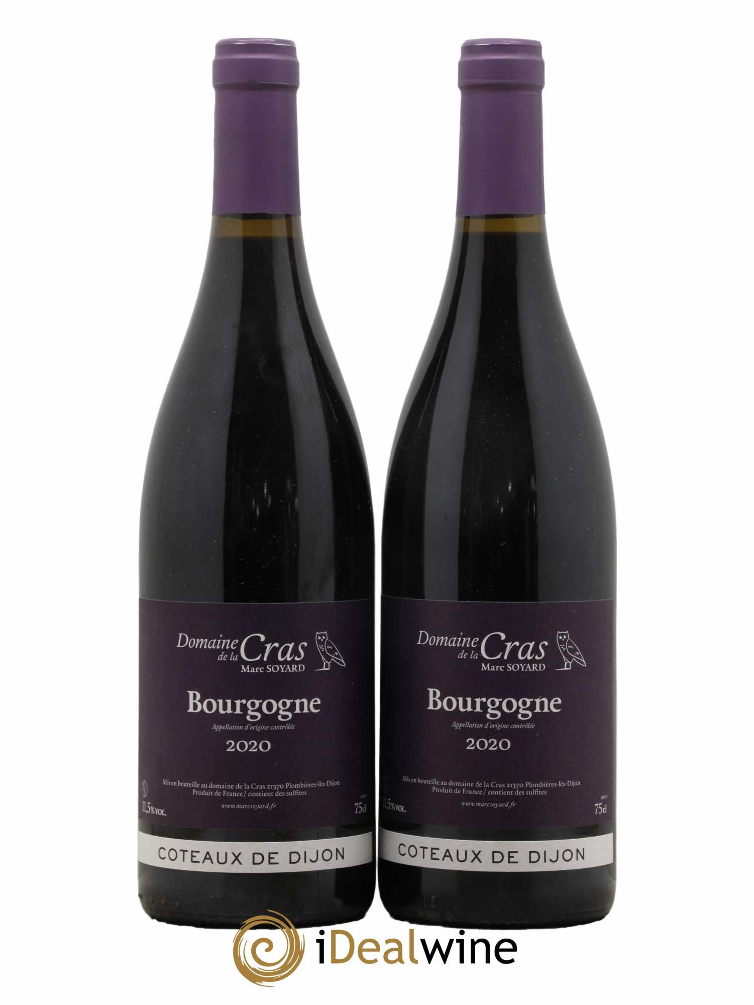 Bourgogne Domaine de la Cras - Marc Soyard 2020 - Lot de 2 bouteilles - 0