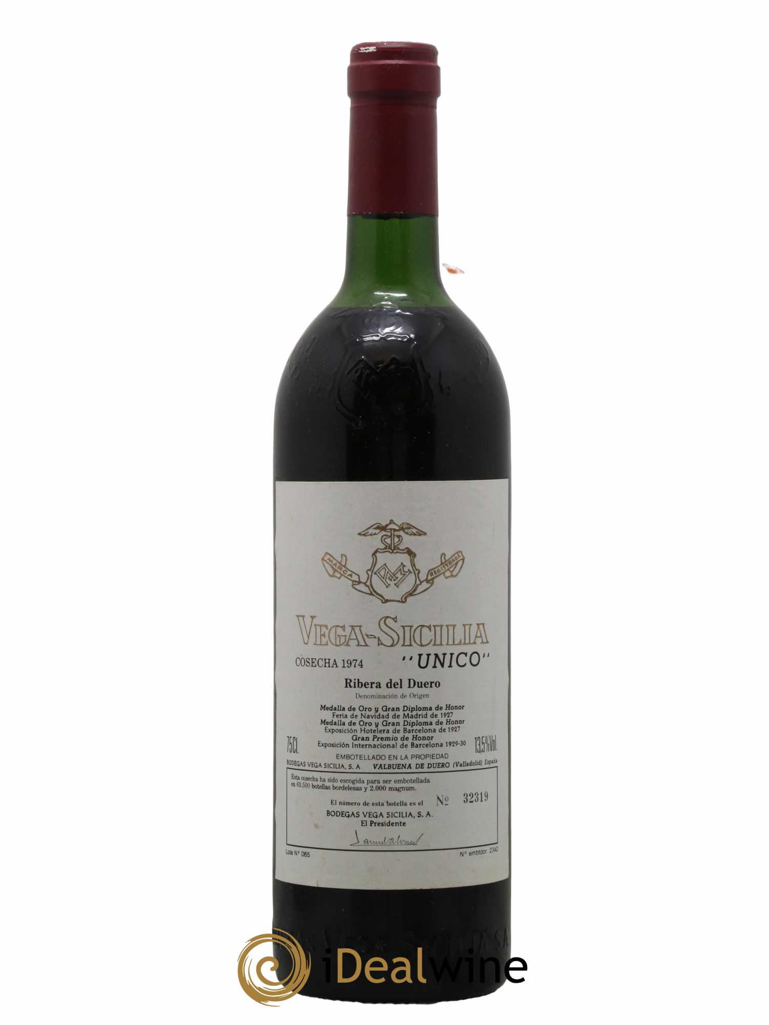 Ribera Del Duero DO Vega Sicilia Unico Famille Alvarez 1974 - Lot de 1 bouteille - 0