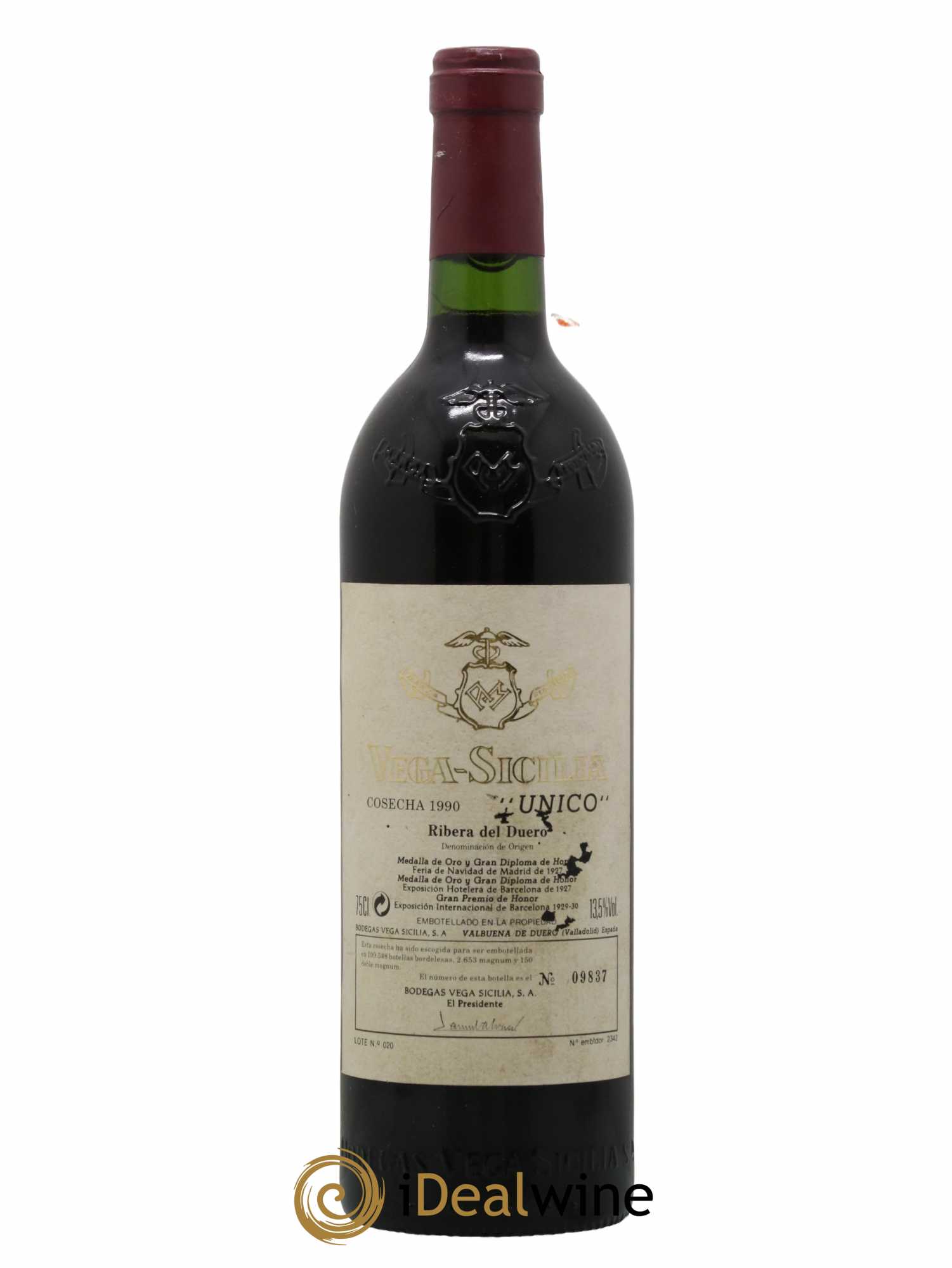 Ribera Del Duero DO Vega Sicilia Unico Famille Alvarez 1990 - Lot de 1 bouteille - 0