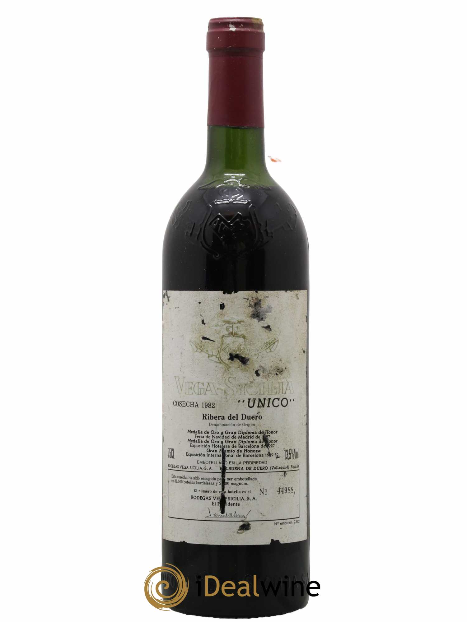 Ribera Del Duero DO Vega Sicilia Unico Famille Alvarez 1982 - Lot de 1 bouteille - 0