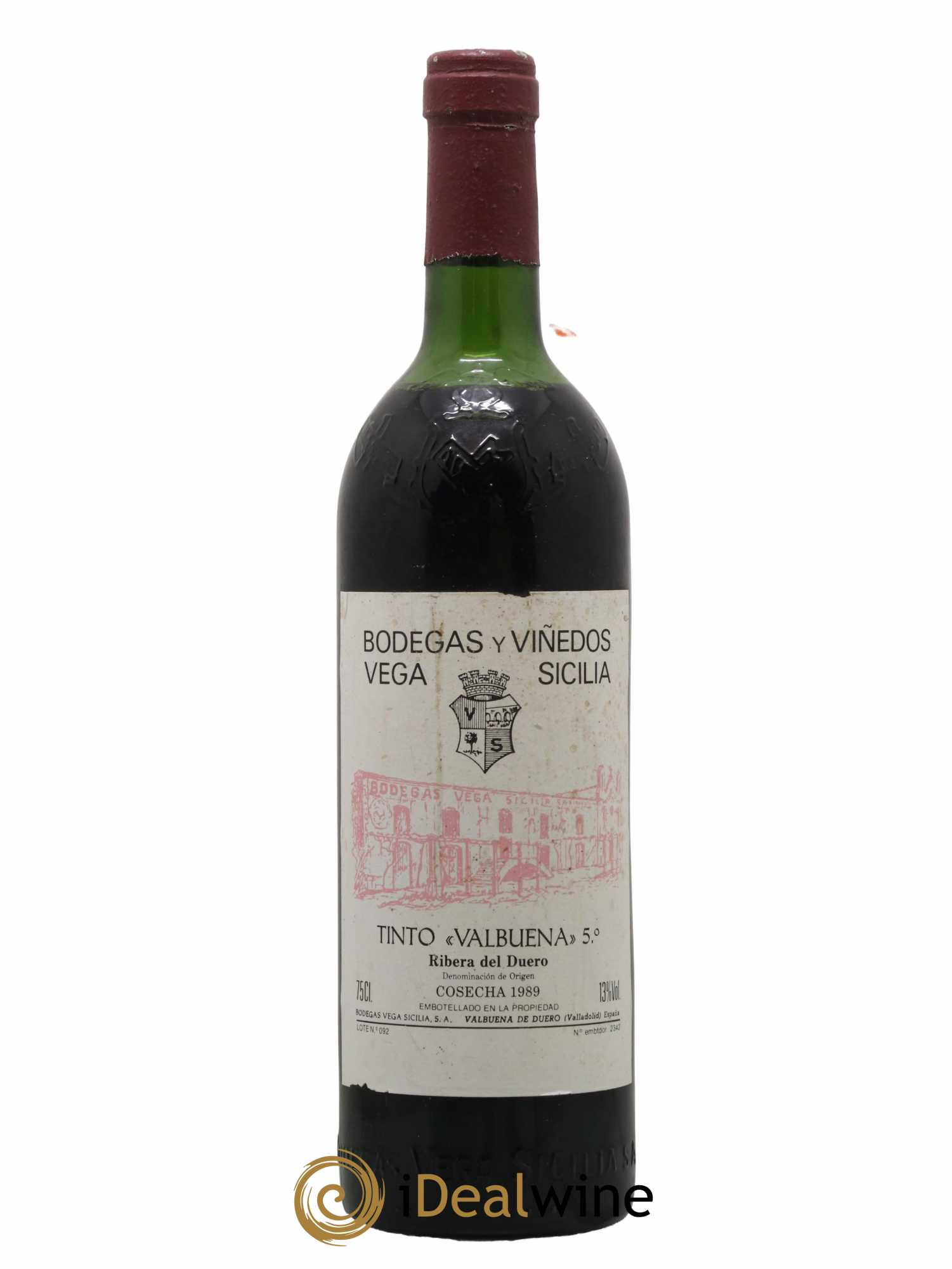 Ribera Del Duero DO Vega Sicilia Valbuena 5 ano Famille Alvarez 1989 - Lot de 1 bouteille - 0