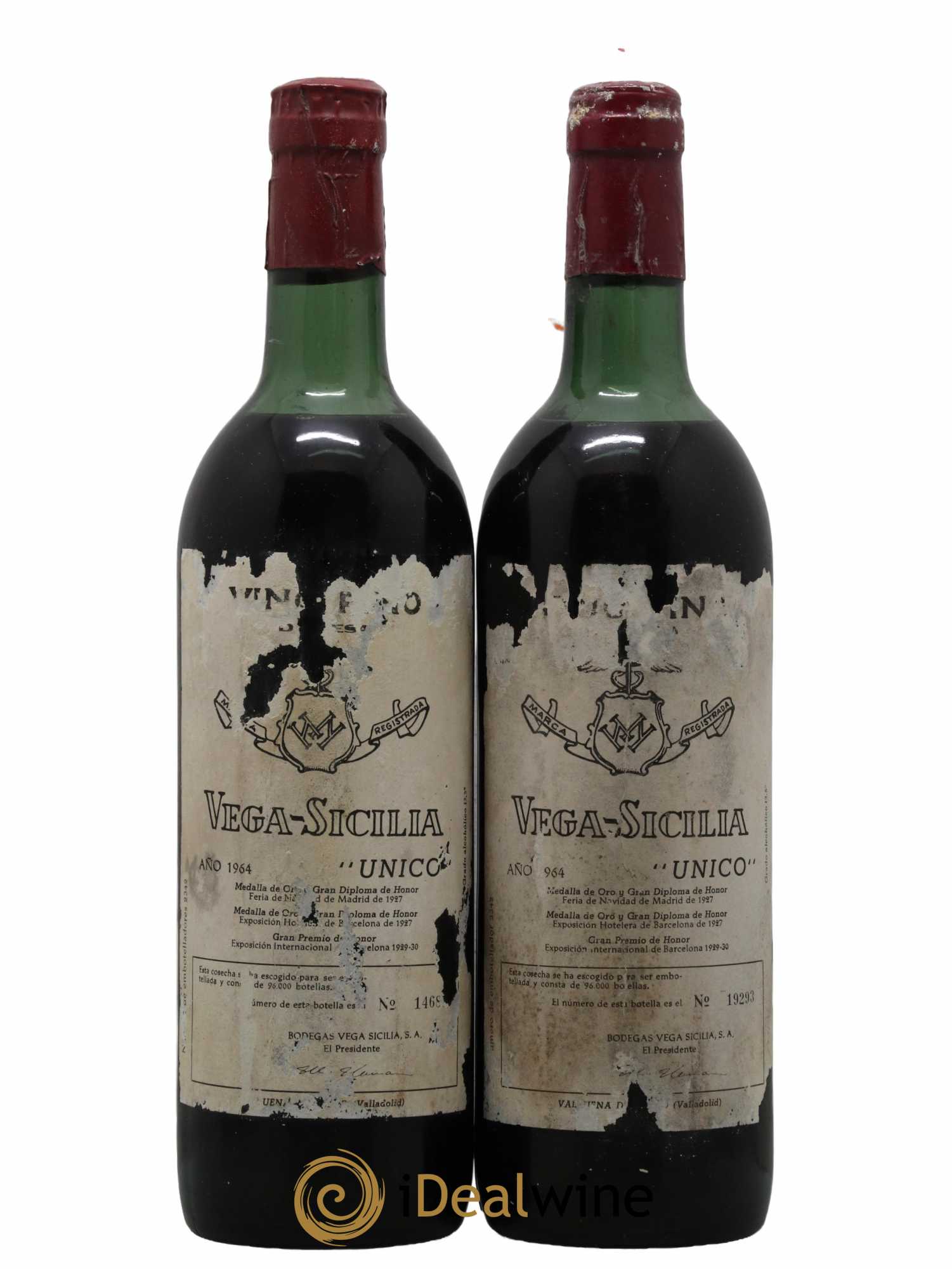Ribera Del Duero DO Vega Sicilia Unico Famille Alvarez 1964 - Posten von 2 Flaschen - 0