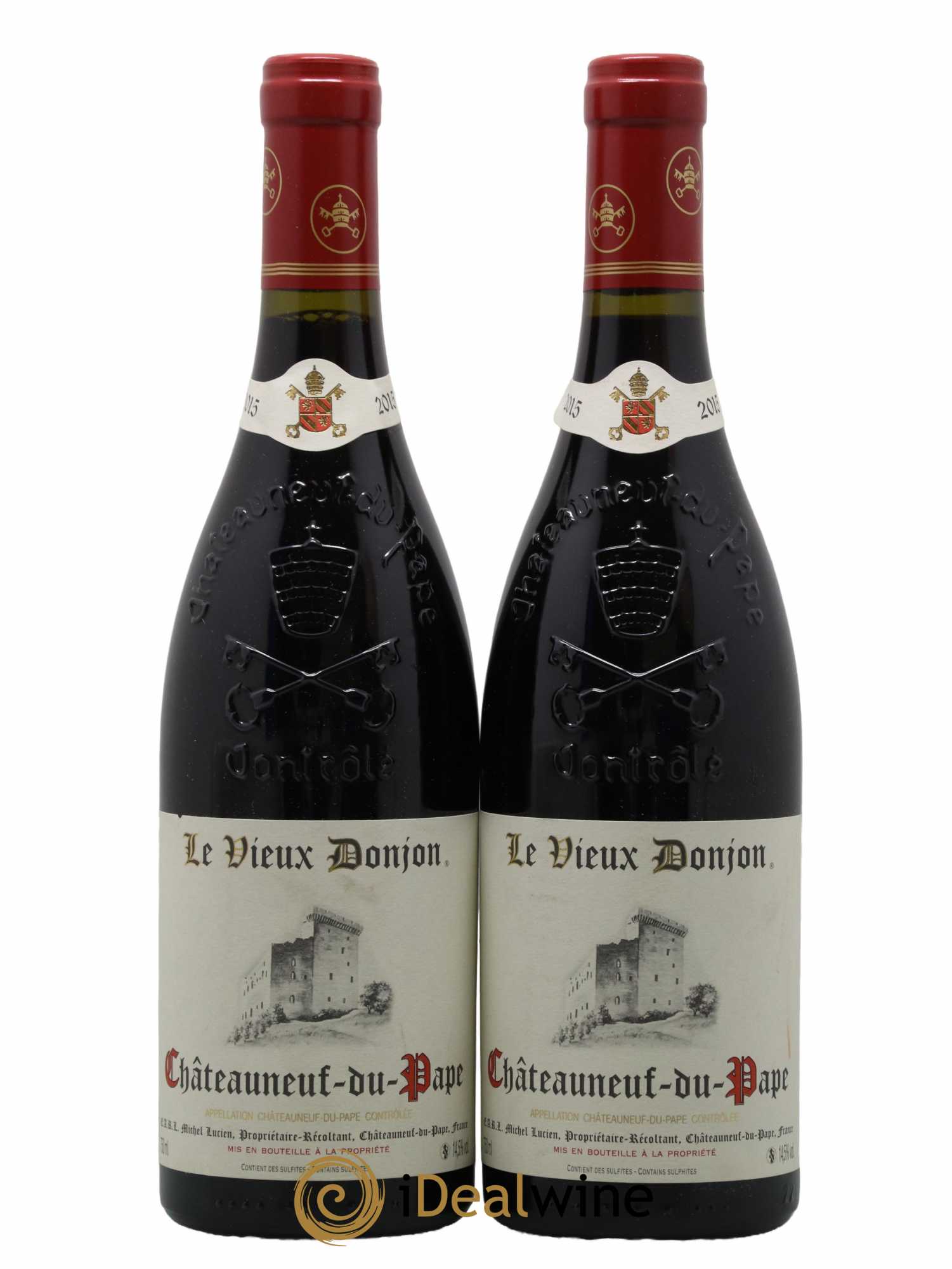 Châteauneuf-du-Pape Le Vieux Donjon Michel Lucien 2015 - Lot de 2 bouteilles - 0