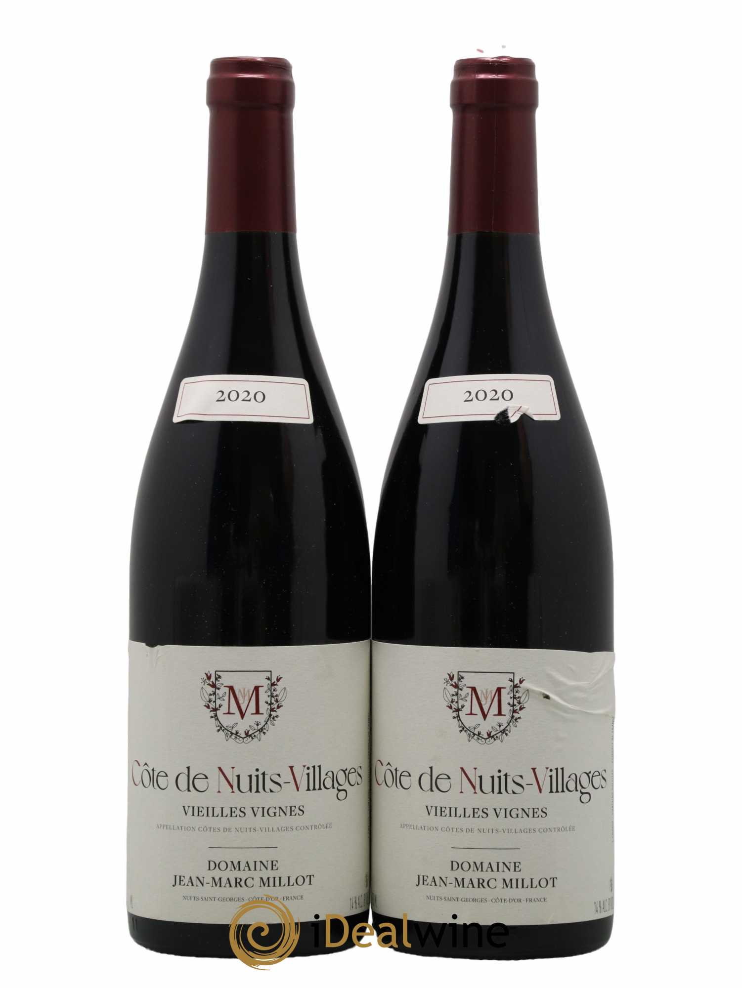 Côte de Nuits-Villages Olivia et Joachim Skyaasen Vieilles vignes Domaine Jean Marc Millot 2020 - Lot de 2 bouteilles - 0