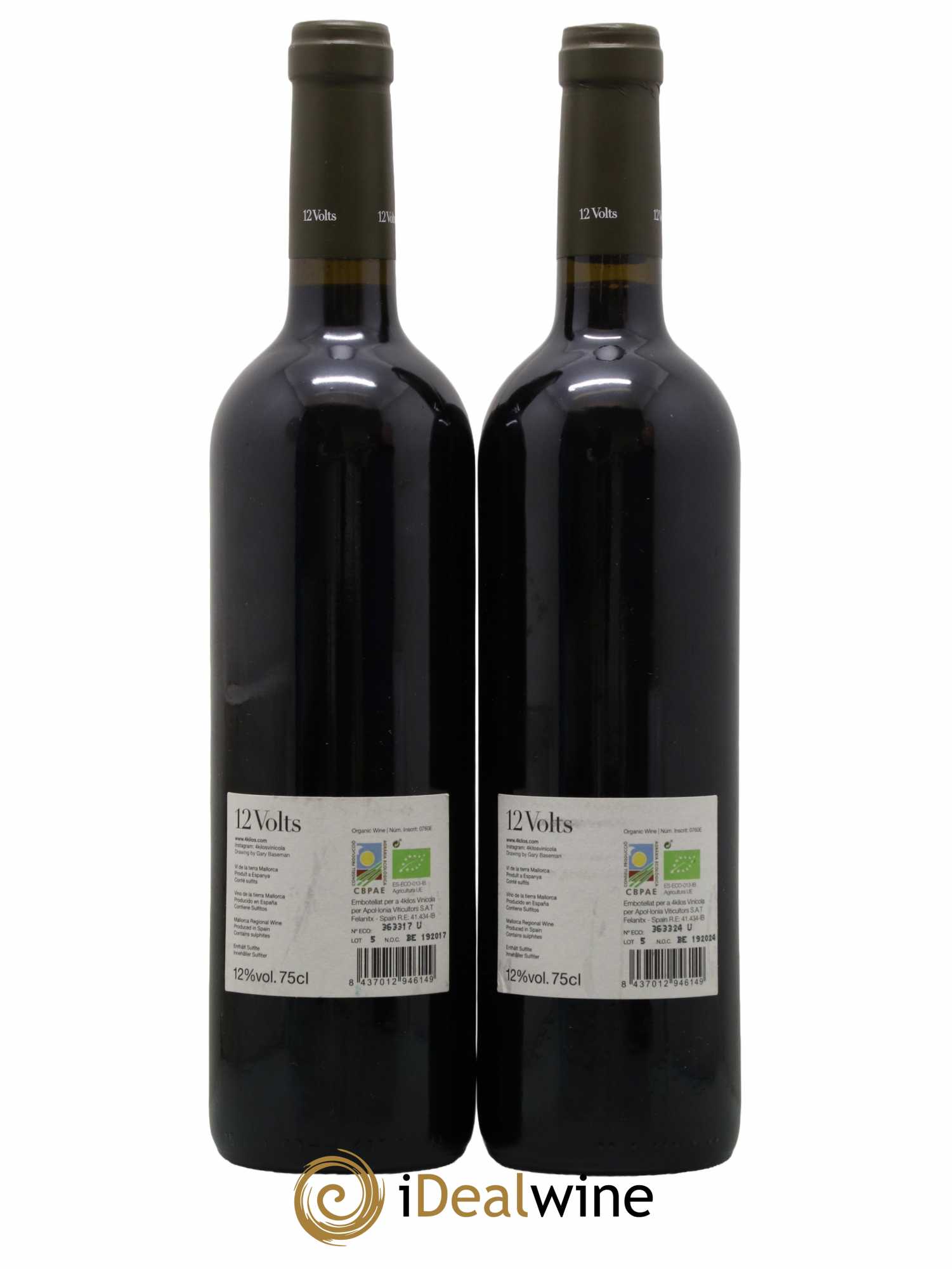 Espagne Mallorca 4 kilos 12 Volts 2018 - Lot of 2 bottles - 1
