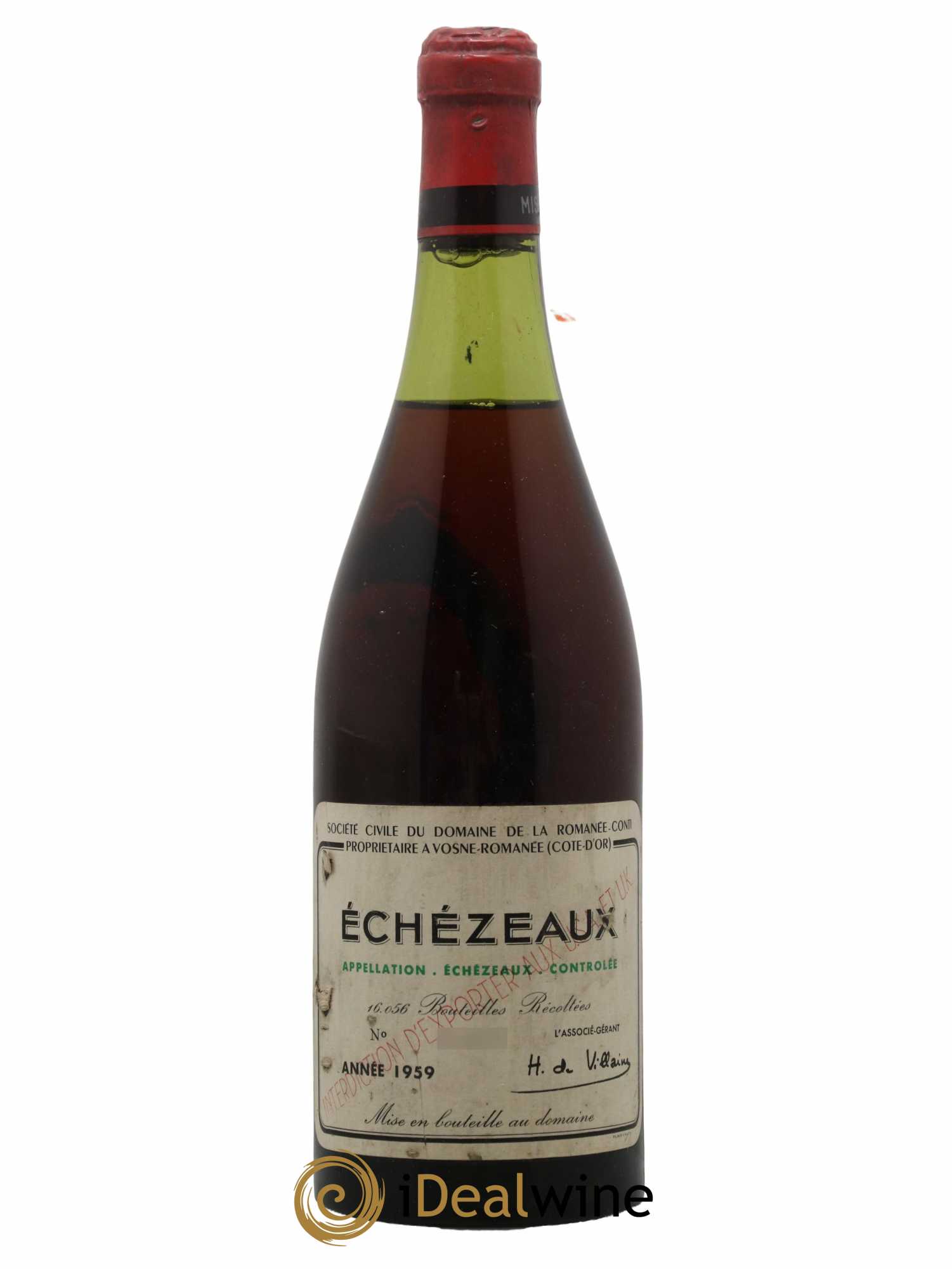 Echezeaux Grand Cru Domaine de la Romanée-Conti 1959 - Lot de 1 bouteille - 0