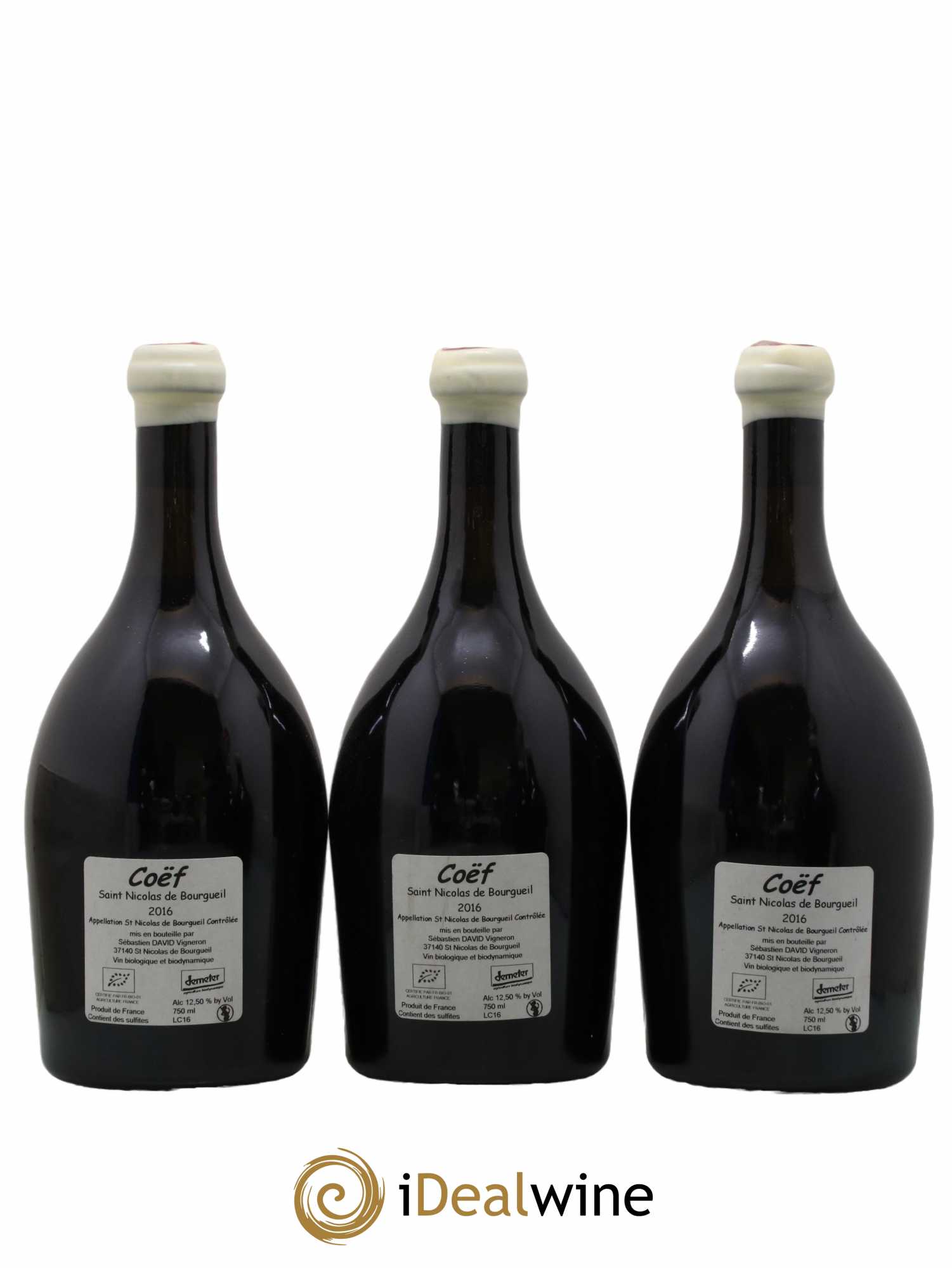Saint-Nicolas de Bourgueil Coef Domaine Sébastien David 2016 - Lot de 6 bouteilles - 2