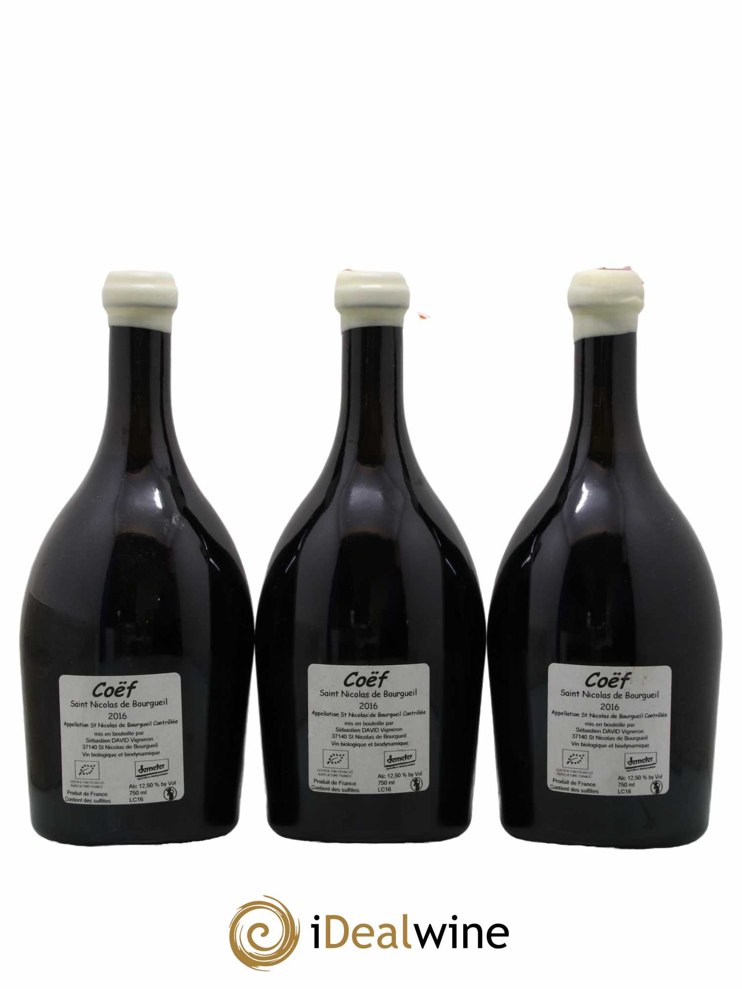 Saint-Nicolas de Bourgueil Coef Domaine Sébastien David 2016 - Lot de 6 bouteilles - 4