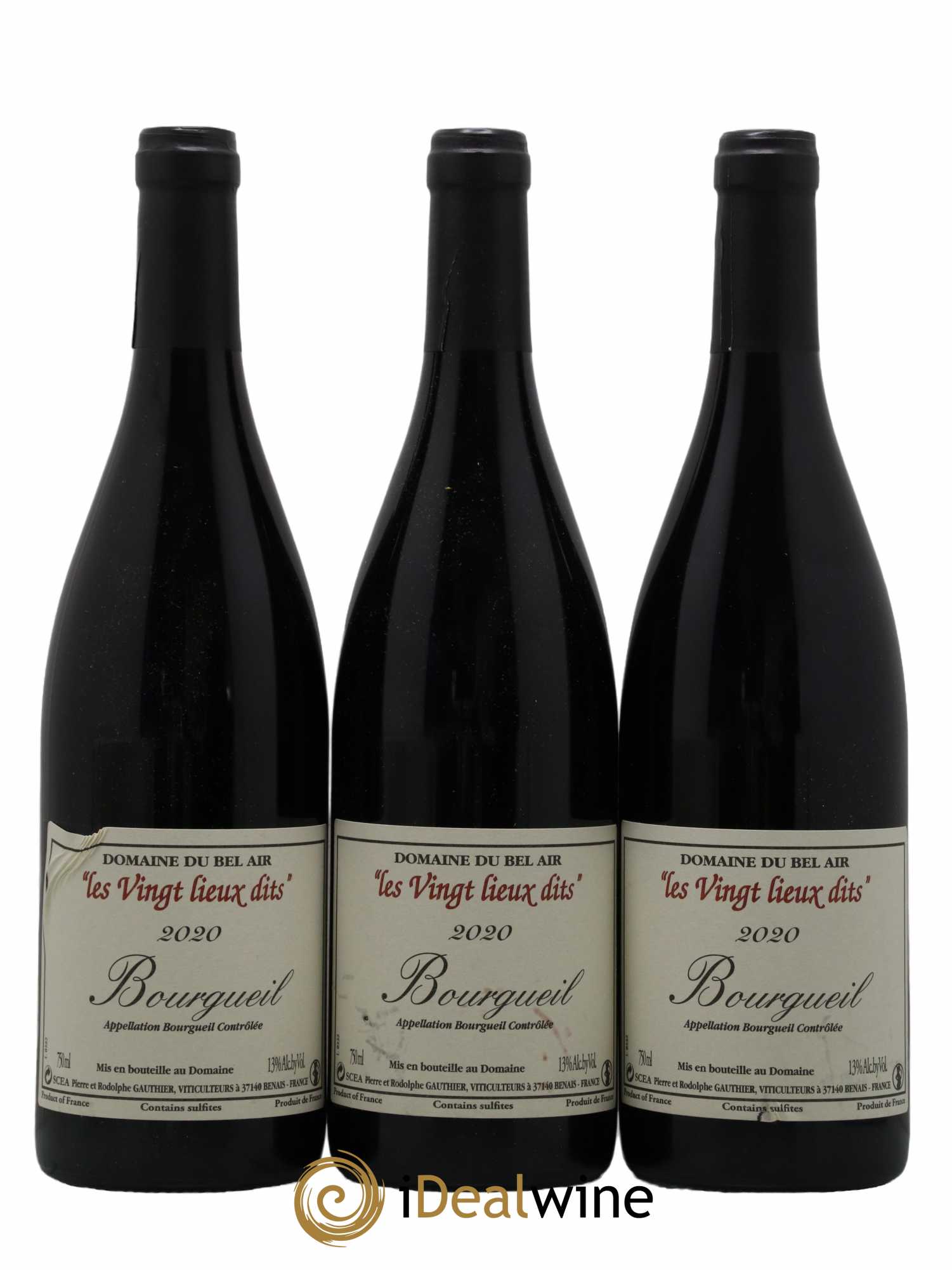 Bourgueil Vingt Lieux Dits Domaine du Bel Air 2020 - Lot de 3 bouteilles - 0