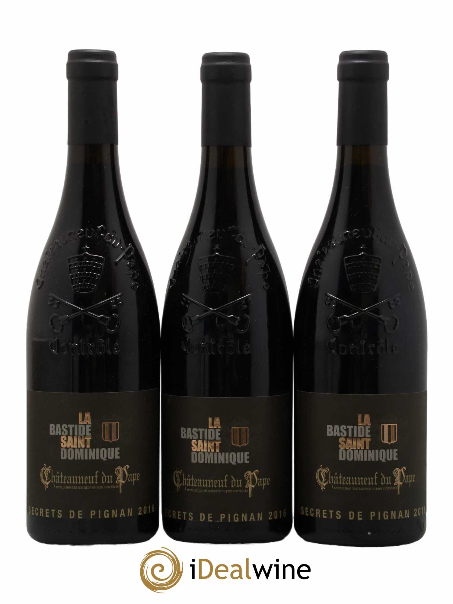 Châteauneuf-du-Pape Les Secrets De Pignan La Bastide St Dominique 2016 - Lot de 3 bouteilles - 0