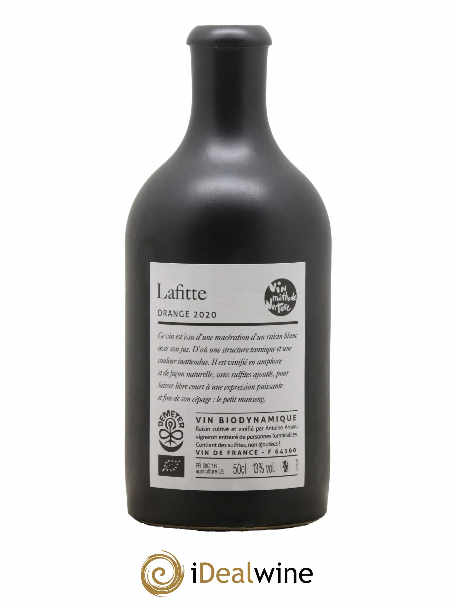Vin de France Orange Château Lafitte 50 cl 2020 - Lot de 1 bouteille - 1