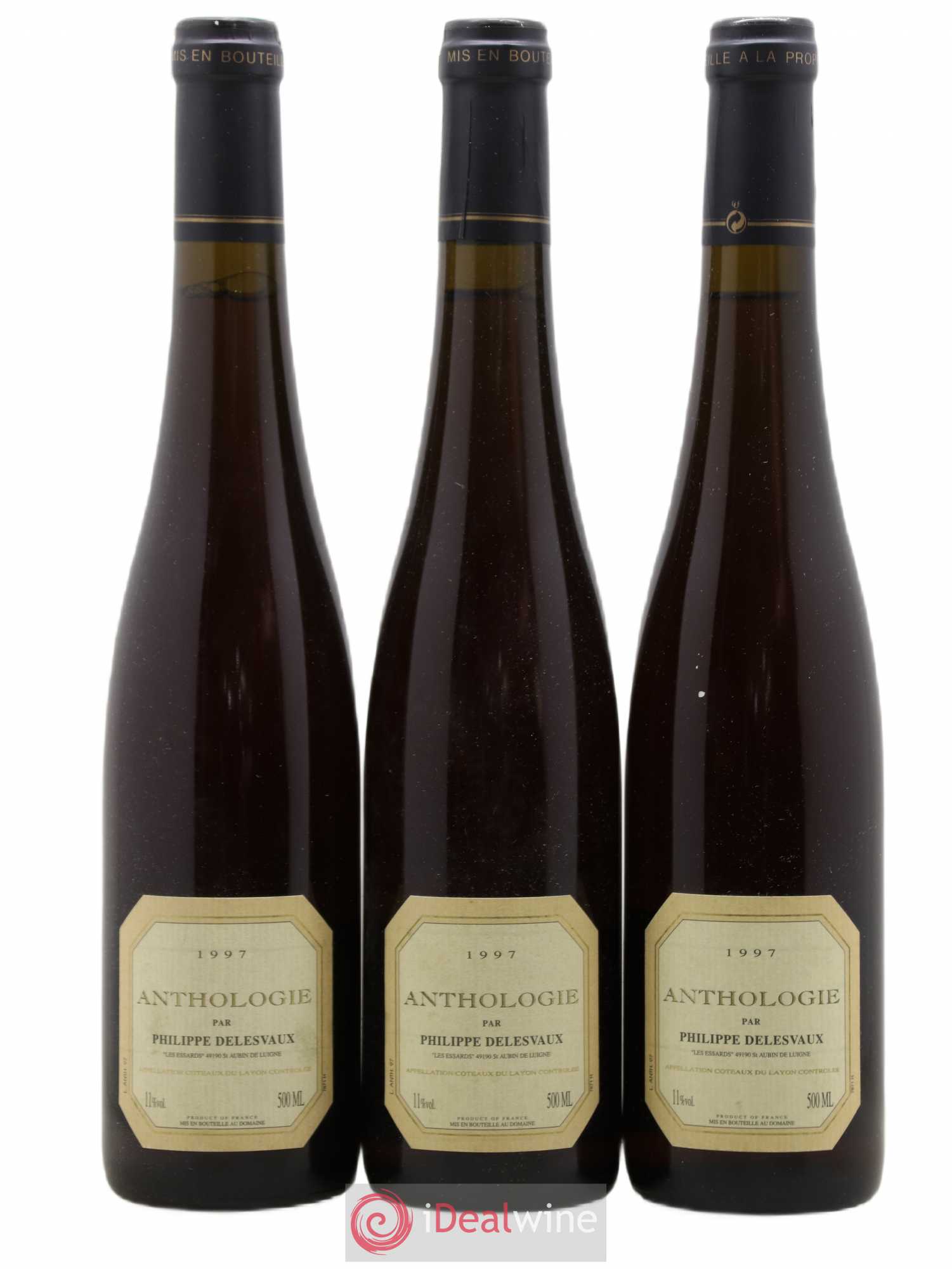 Coteaux du Layon Cuvée Anthologie Delesvaux (Domaine) 50 cl 1997 - Lot de 3 bouteilles - 0