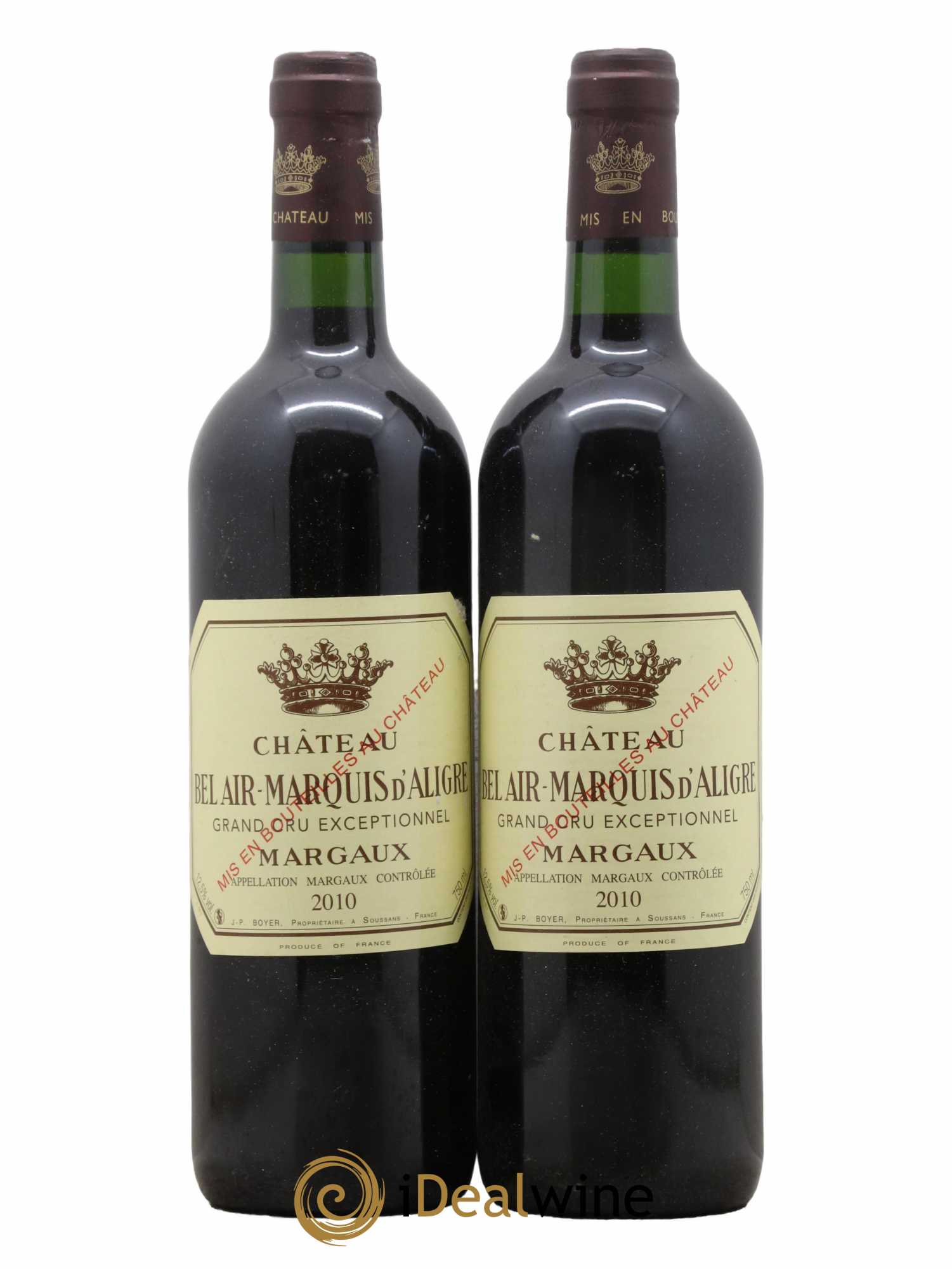 Château Bel Air Marquis d'Aligre 2010 - Lot de 2 bouteilles - 0