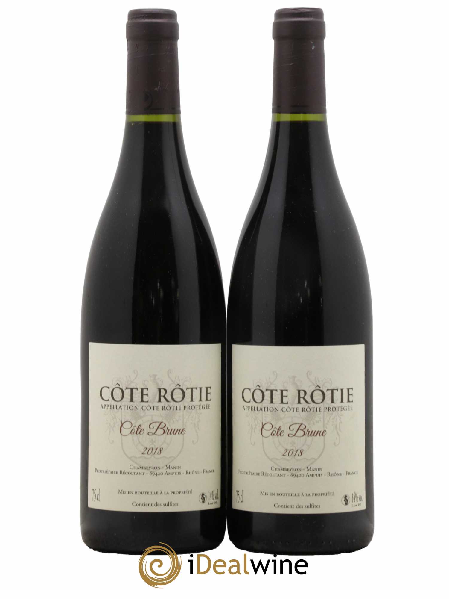 Côte-Rôtie Côte Brune Chambeyron Manin 2018 - Lot de 2 bouteilles - 0