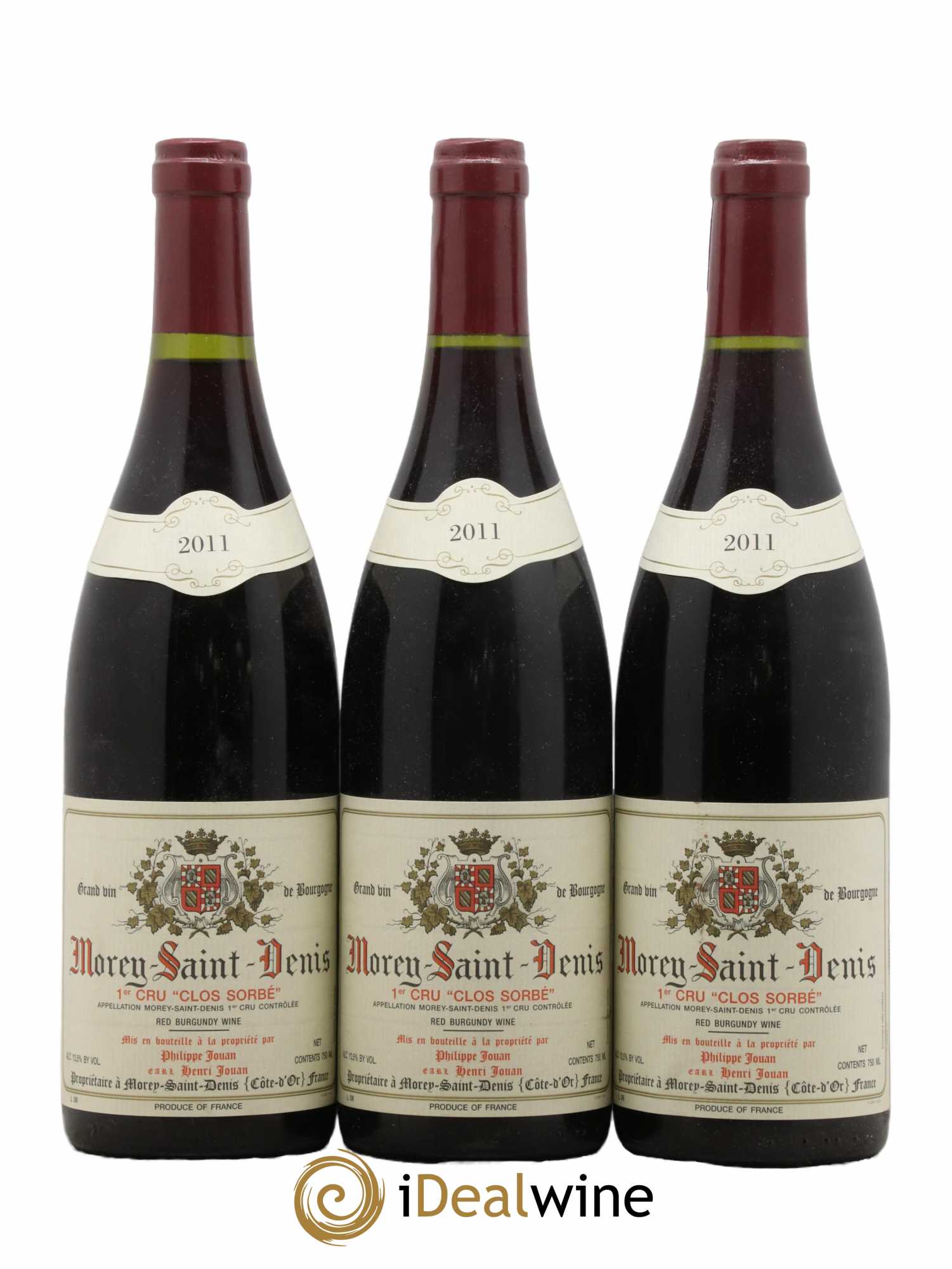 Morey-Saint-Denis 1er Cru Clos Sorbé Philippe Jouan 2011 - Lot de 3 bouteilles - 0