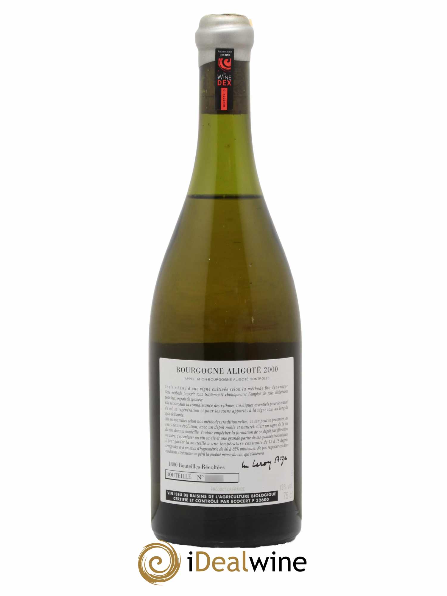 Bourgogne Aligoté Sous Chatelet d'Auvenay (Domaine) 2000 - Lot de 1 bouteille - 1