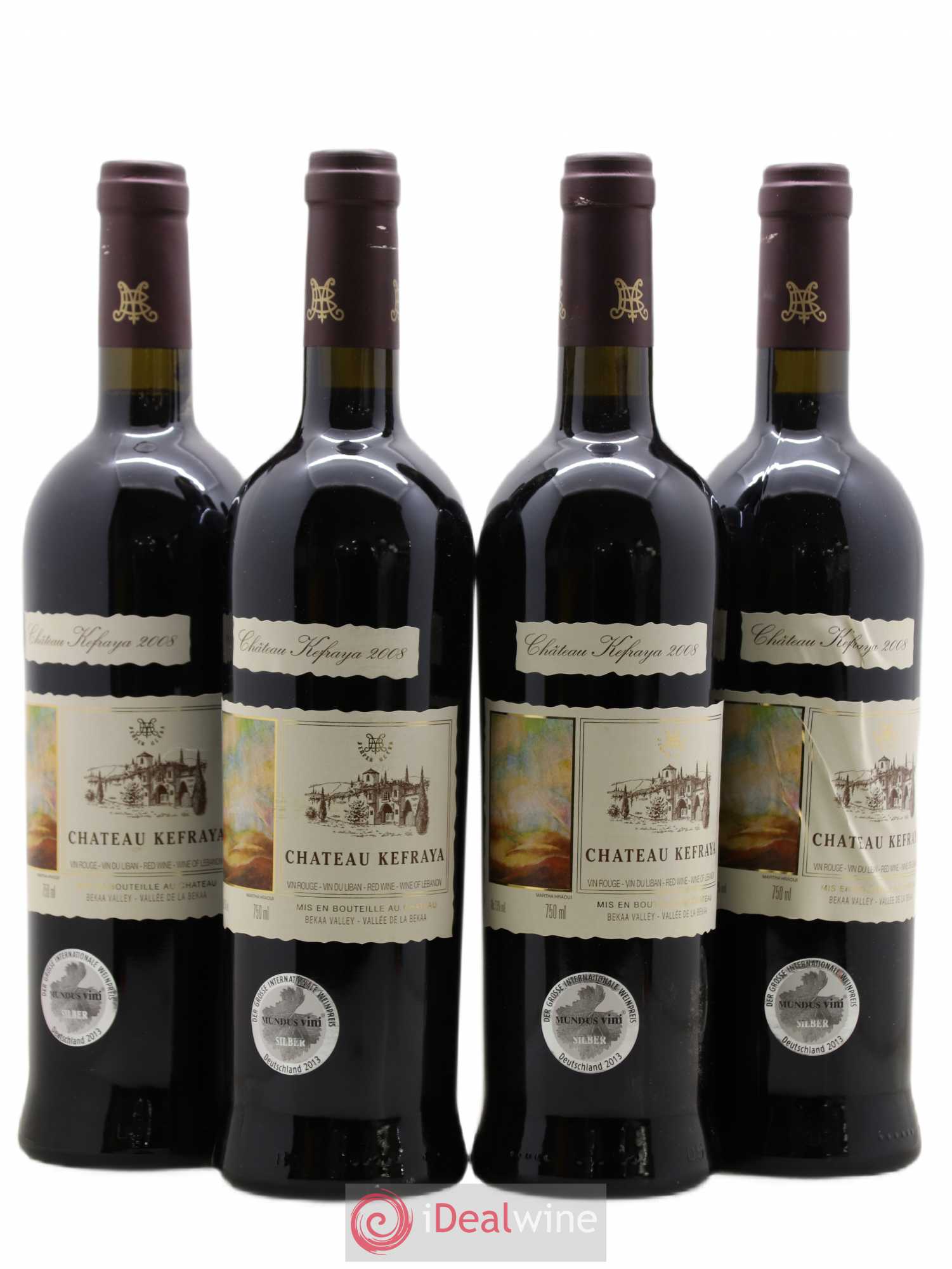 Vallée de la Békaa Château Kefraya Michel de Bustros 2008 - Lot de 4 bouteilles - 0