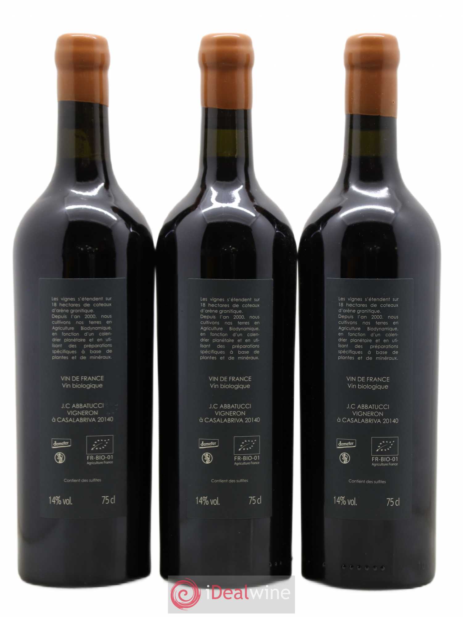 Vin de France Ministre Impérial Cuvée Collection Comte Abbatucci (Domaine) 2014 - Lot de 3 bouteilles - 1