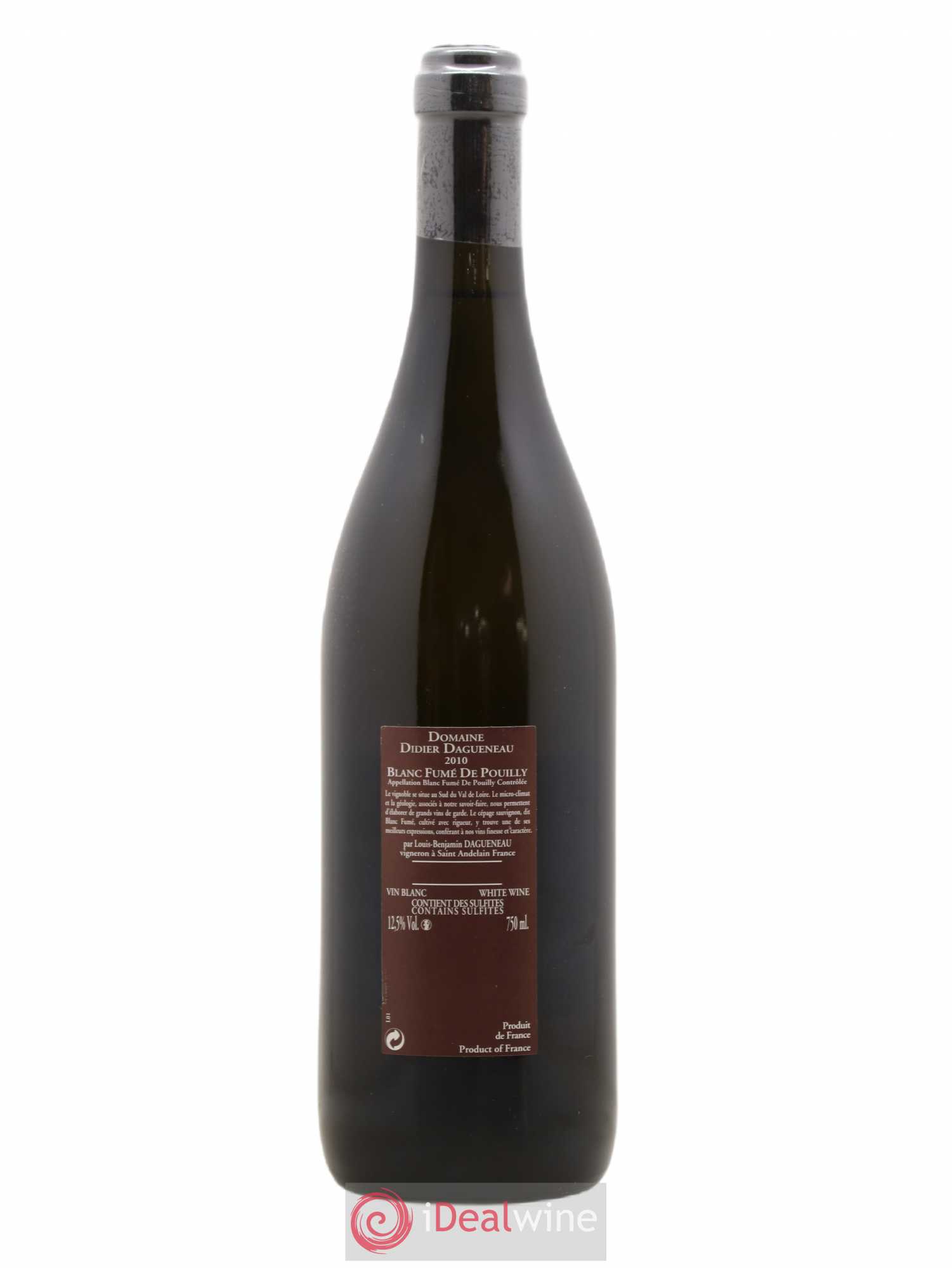 Vin de France (anciennement Pouilly-Fumé) Pur Sang Dagueneau (Domaine Didier - Louis-Benjamin) 2010 - Lot de 1 bouteille - 1