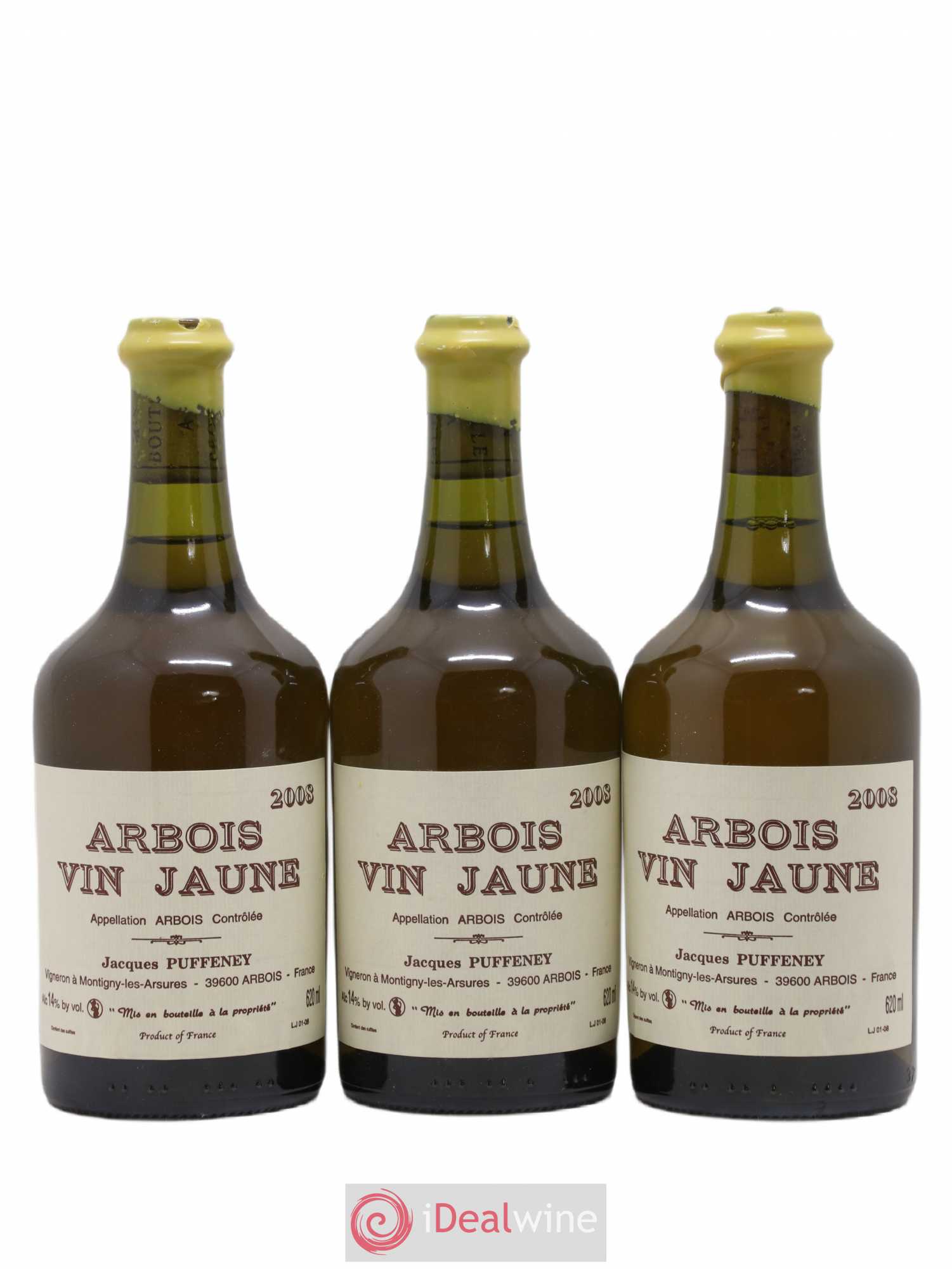 Arbois Vin Jaune Jacques Puffeney 2008 - Lot de 3 bouteilles - 0