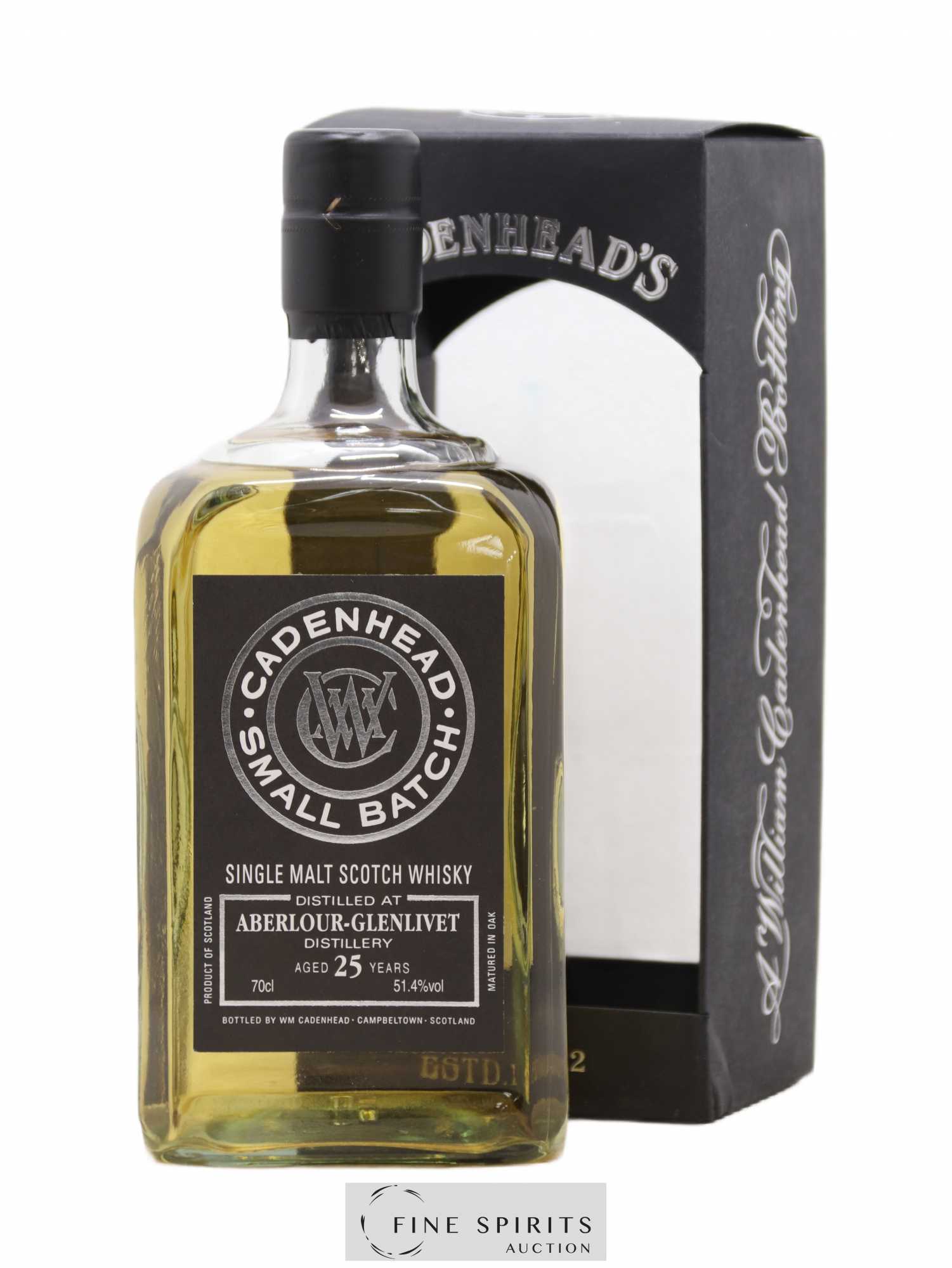 Aberlour-Glenlivet 25 years Cadenhead's Small Batch 1990 Bottled 2016 One of 540 - Posten von 1 Flasche - 0