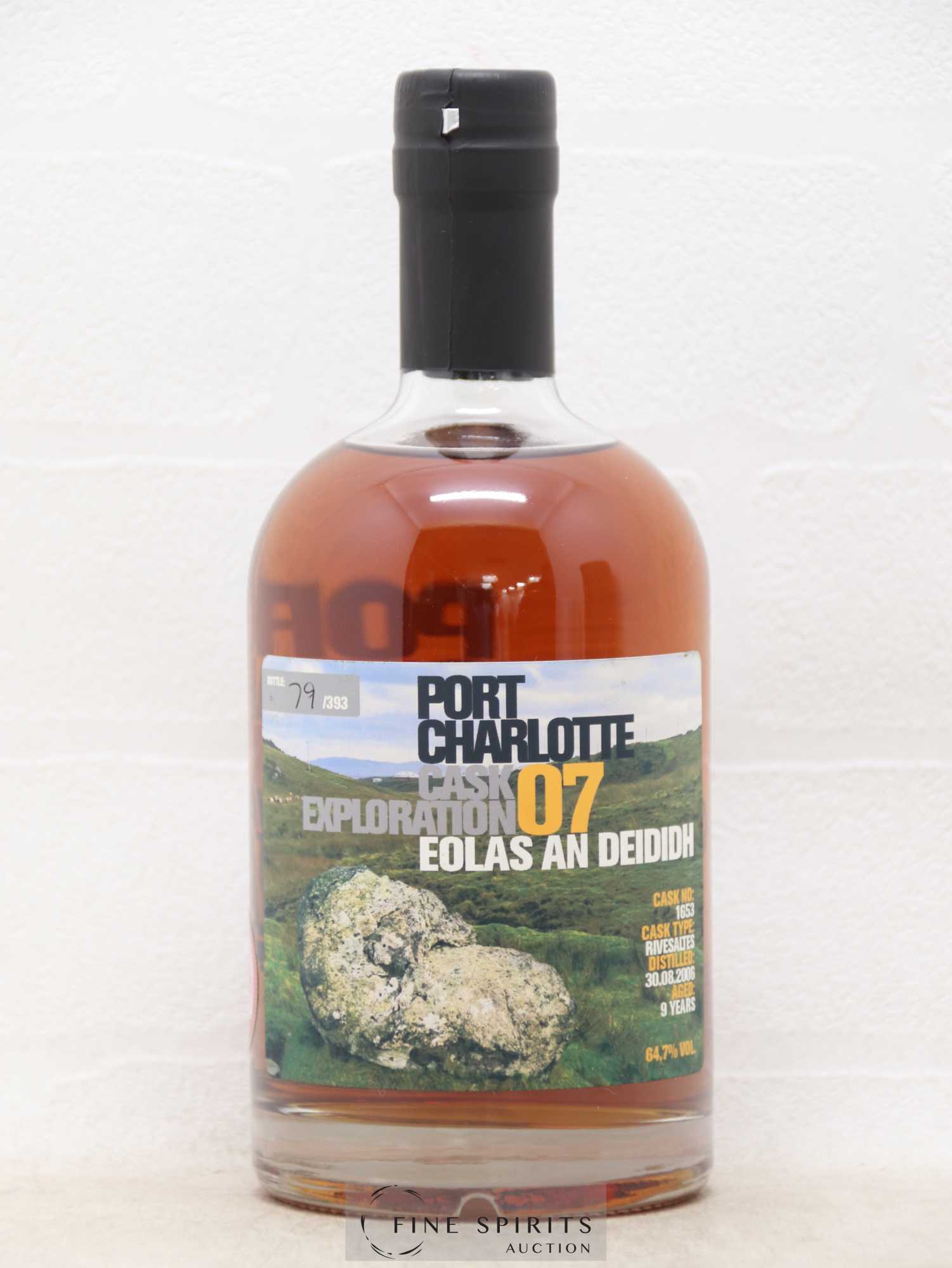Port Charlotte 9 years 2006 Of. Cask Exploration 07 Cask n°1653 - One of 393 Eolas an Deididh - Posten von 1 Flasche - 2