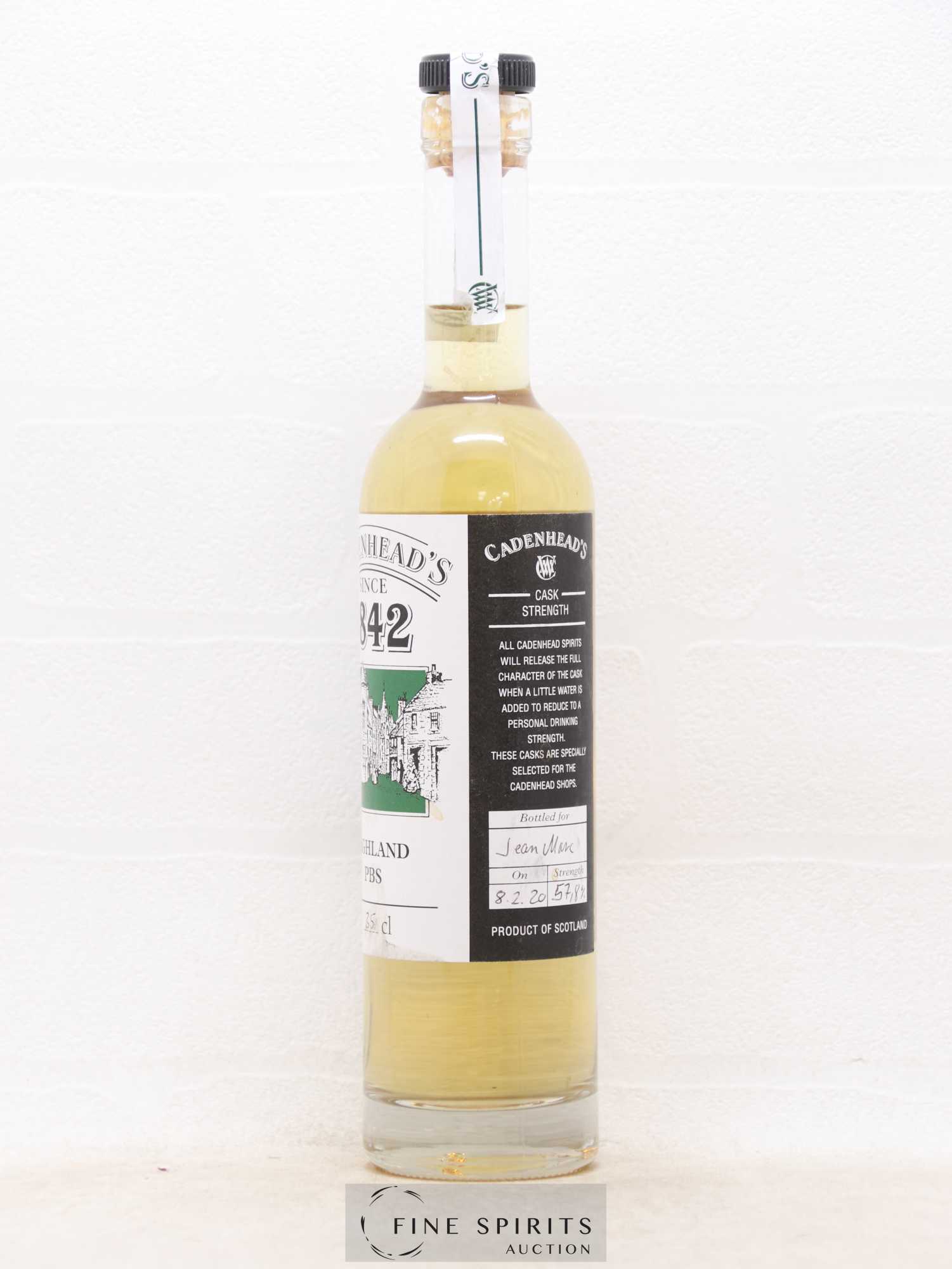 Cadenhead's Of. bottled 2020 Jean Marc Highland PBS - Lot de 1 bouteille - 2