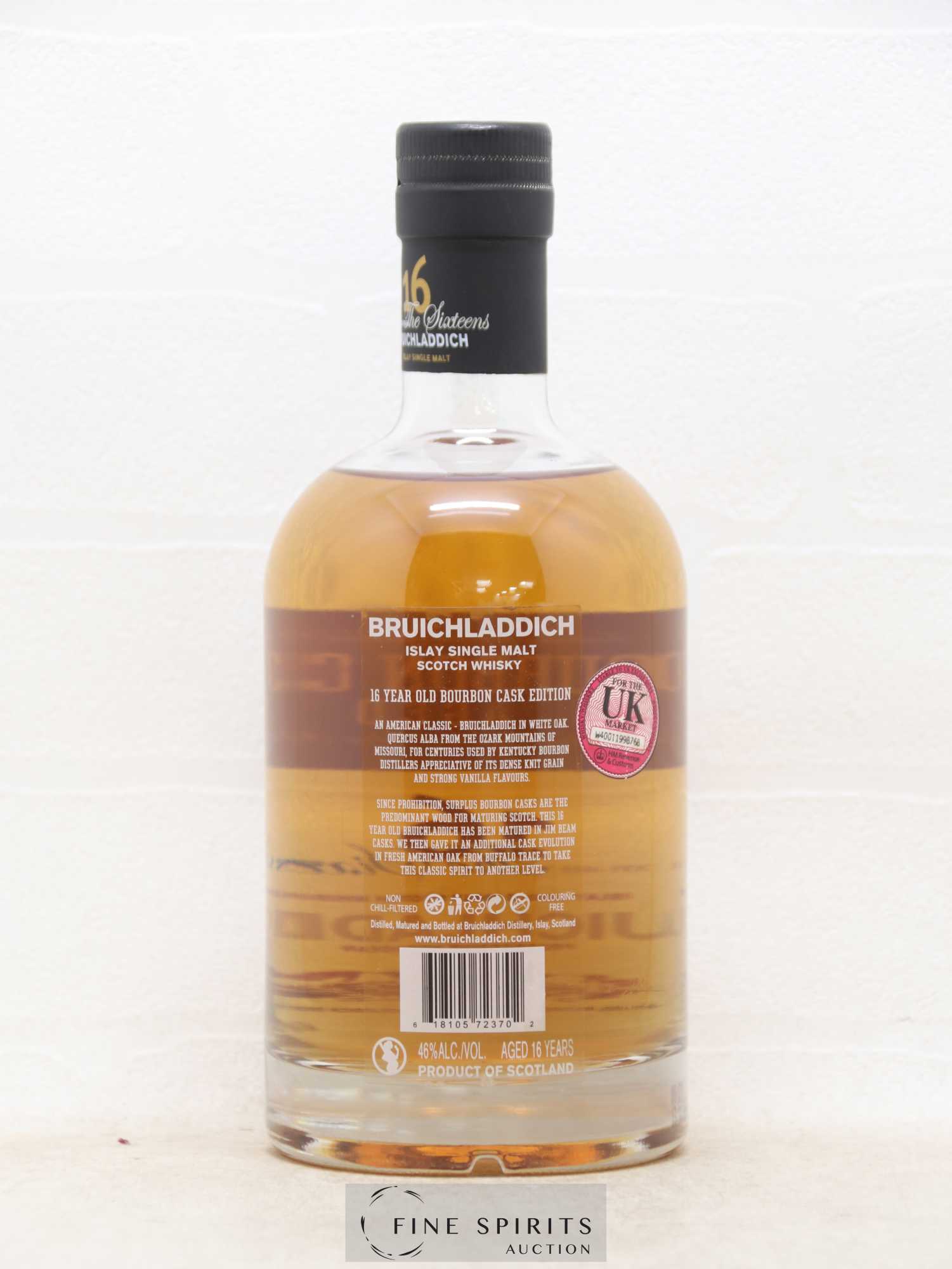 Bruichladdich 16 years Of. Bourbon Cask Edition The Sixteens - Lot de 1 bouteille - 1