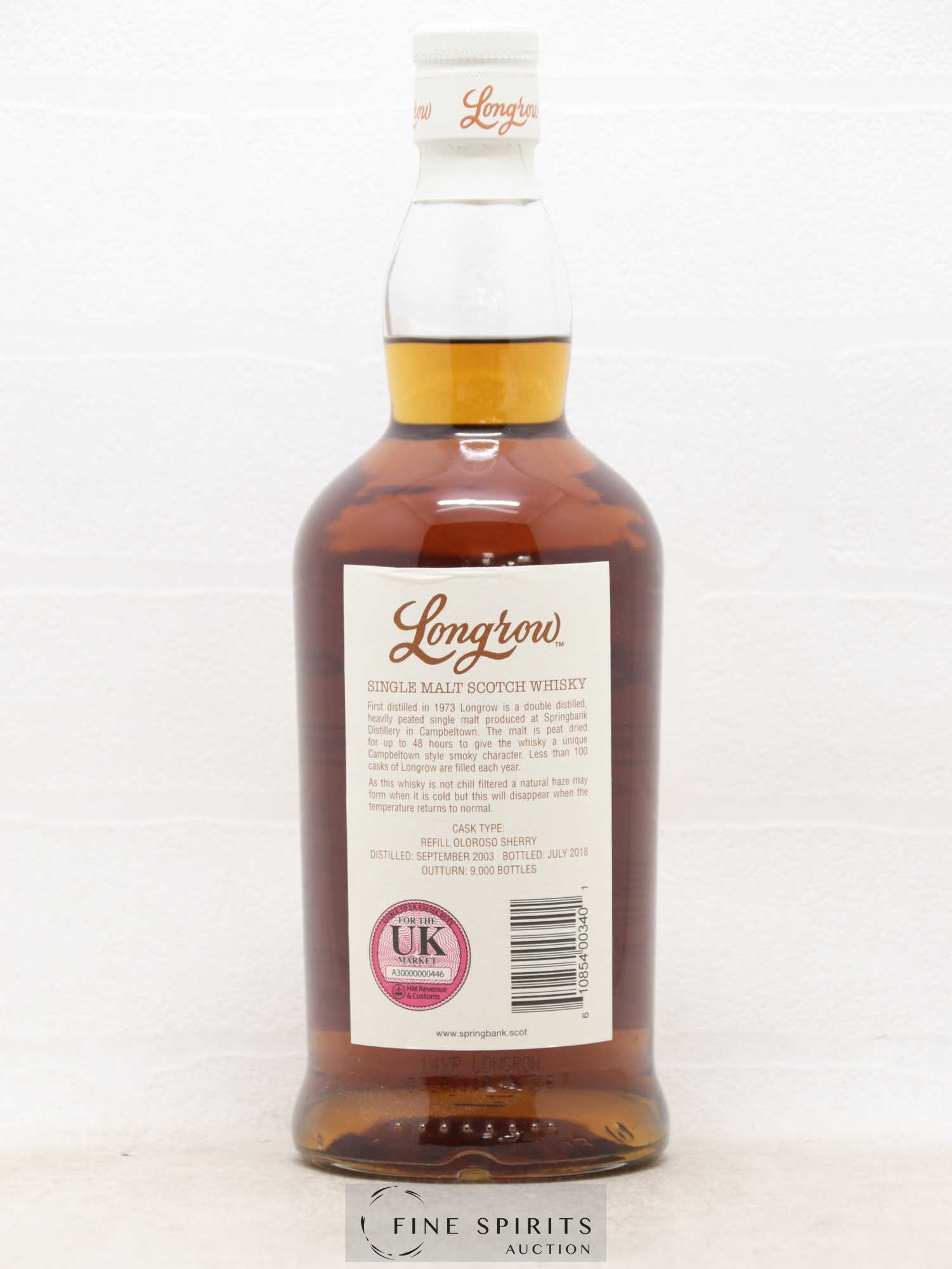 Longrow 14 years 2003 Of. Sherry Cask Matured One of 9000 - bottled 2018 Limited Edition - Lot de 1 bouteille - 2