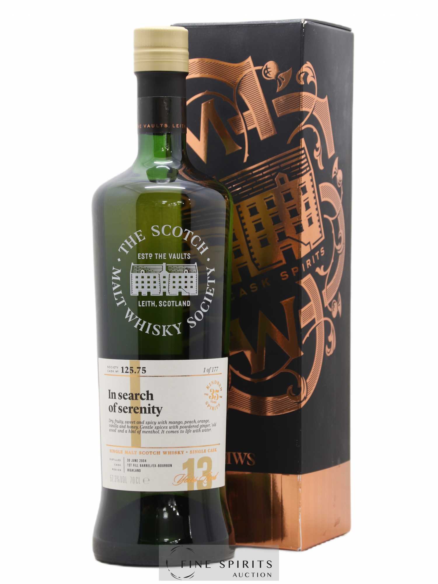 In Search of Serenity 13 years 2004 The Scotch Malt Whisky Society Cask n°125.75 - One of 177 - Lot de 1 bouteille - 0