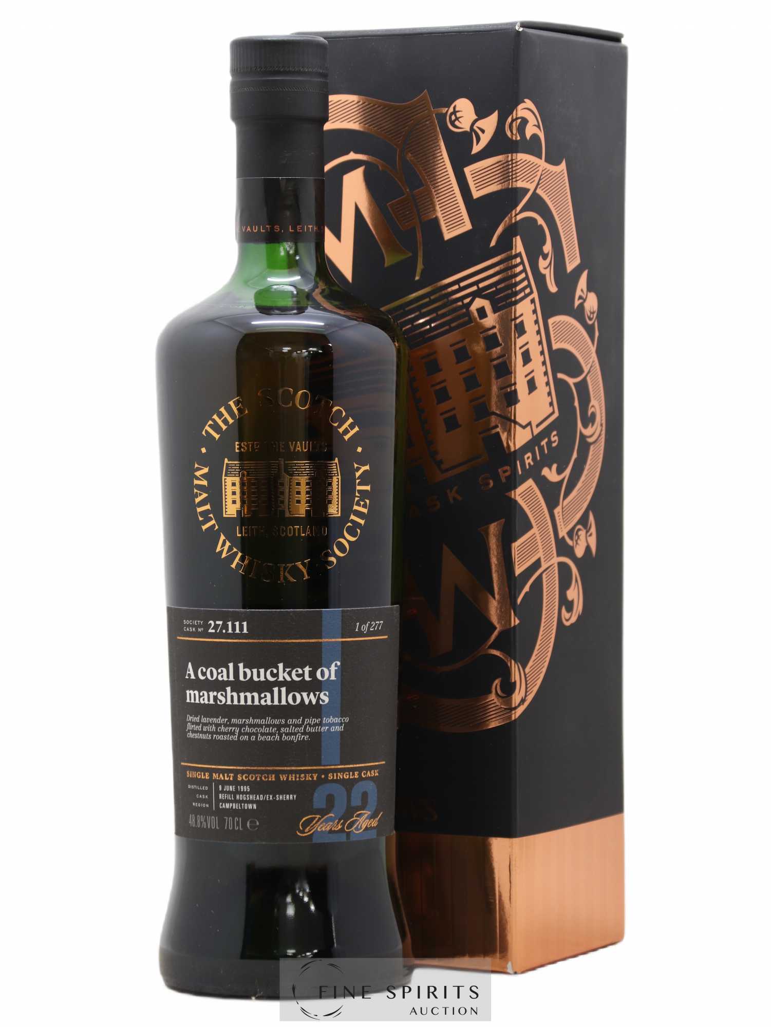 A Coal Bucket of Marshmallows 22 years 1995 The Scotch Malt Whisky Society Cask n°27.111 - One of 277 - Lot de 1 bouteille - 0