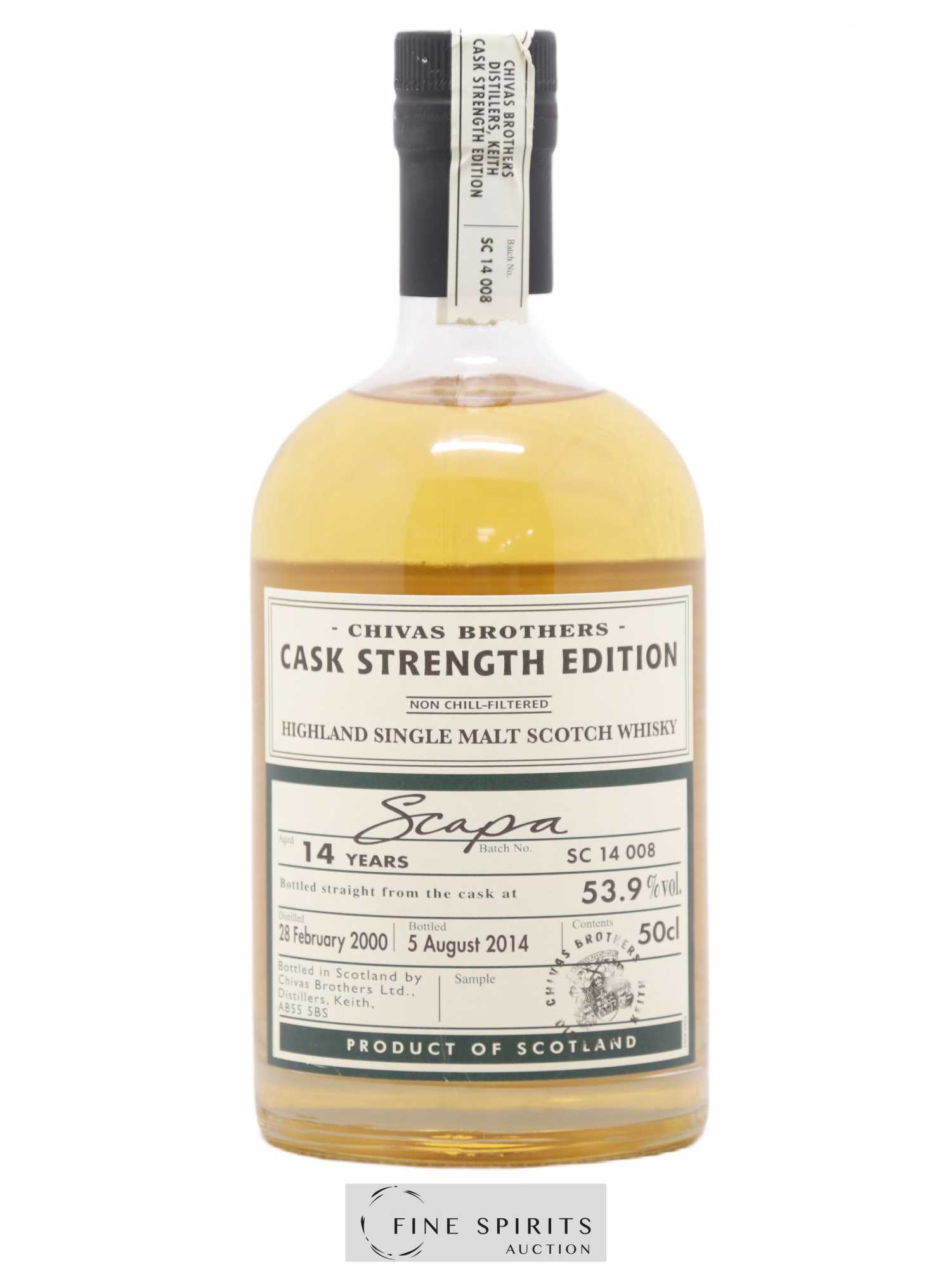 Scapa 14 years 2000 Chivas Brothers Batch n°SC 14 008 - bottled 2014 Cask Strength Edition - Lot de 1 bouteille - 0