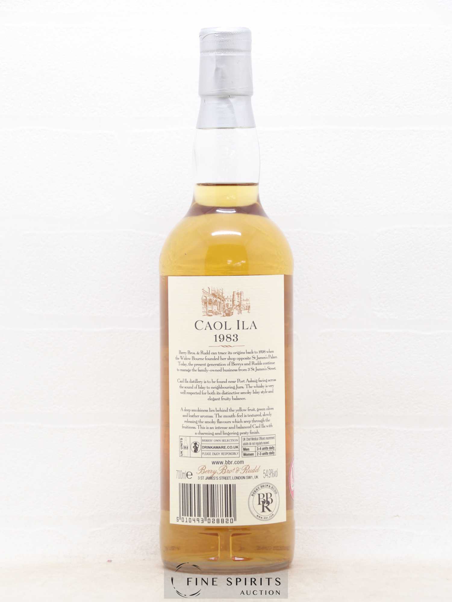 Caol Ila 28 years 1983 Berry Bros & Rudd Cask n°4825 - bottled 2011 Berry's - Lot de 1 bouteille - 1