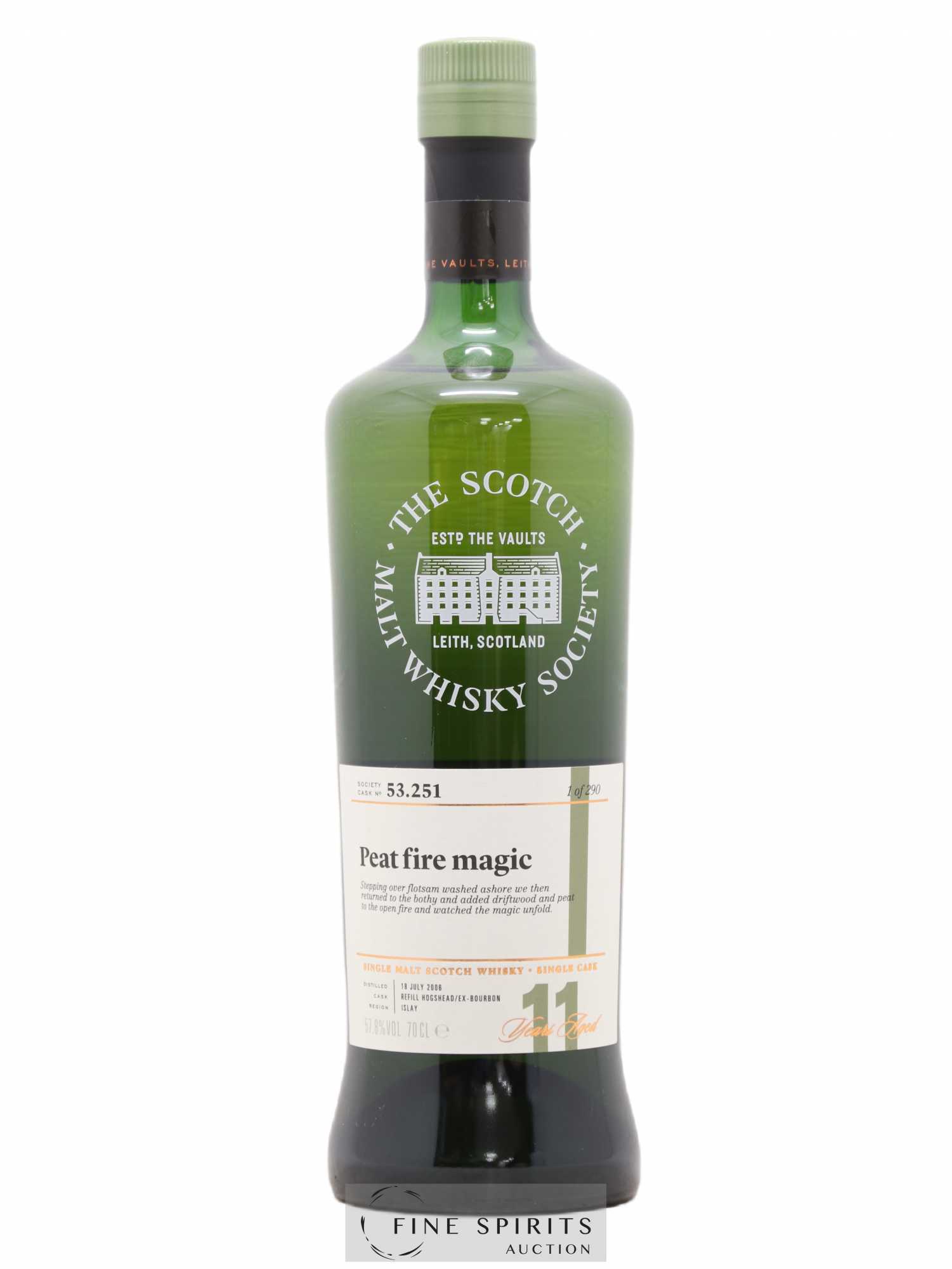 Peat Fire Magic 11 years 2006 The Scotch Malt Whisky Society Cask n°53.251 - One of 290 - Lot de 1 bouteille - 0