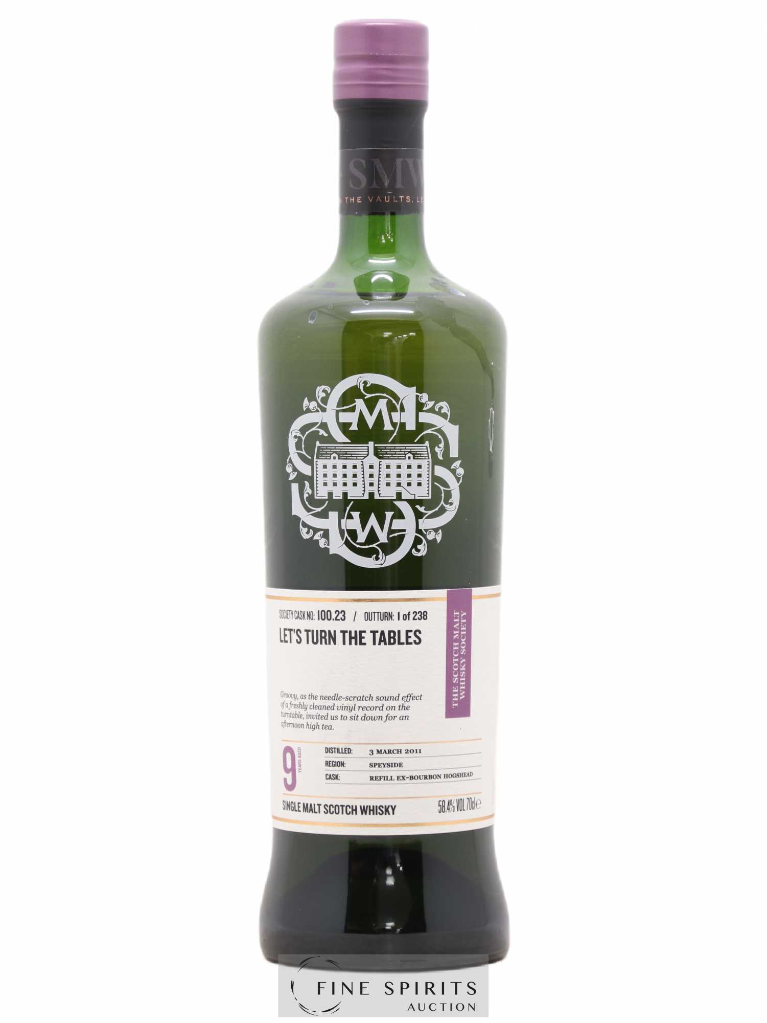 Let's Turn the Tables 9 years 2011 The Scotch Malt Whisky Society Cask n°100.23 - One of 238 - Lot de 1 bouteille - 0