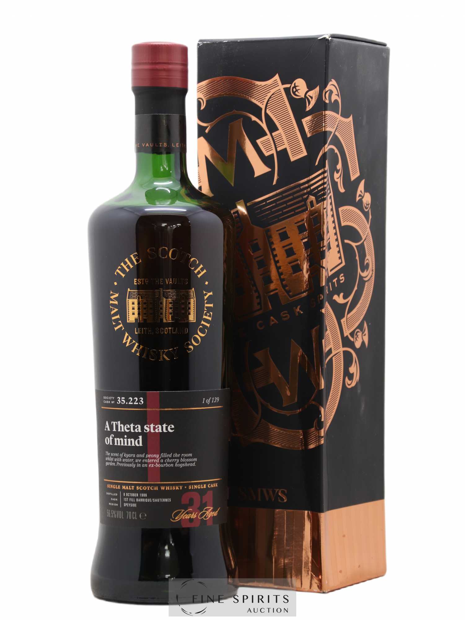 A Theta State of Mind 31 years 1986 The Scotch Malt Whisky Society Cask n°35.223 - One of 139 - Lot de 1 bouteille - 0