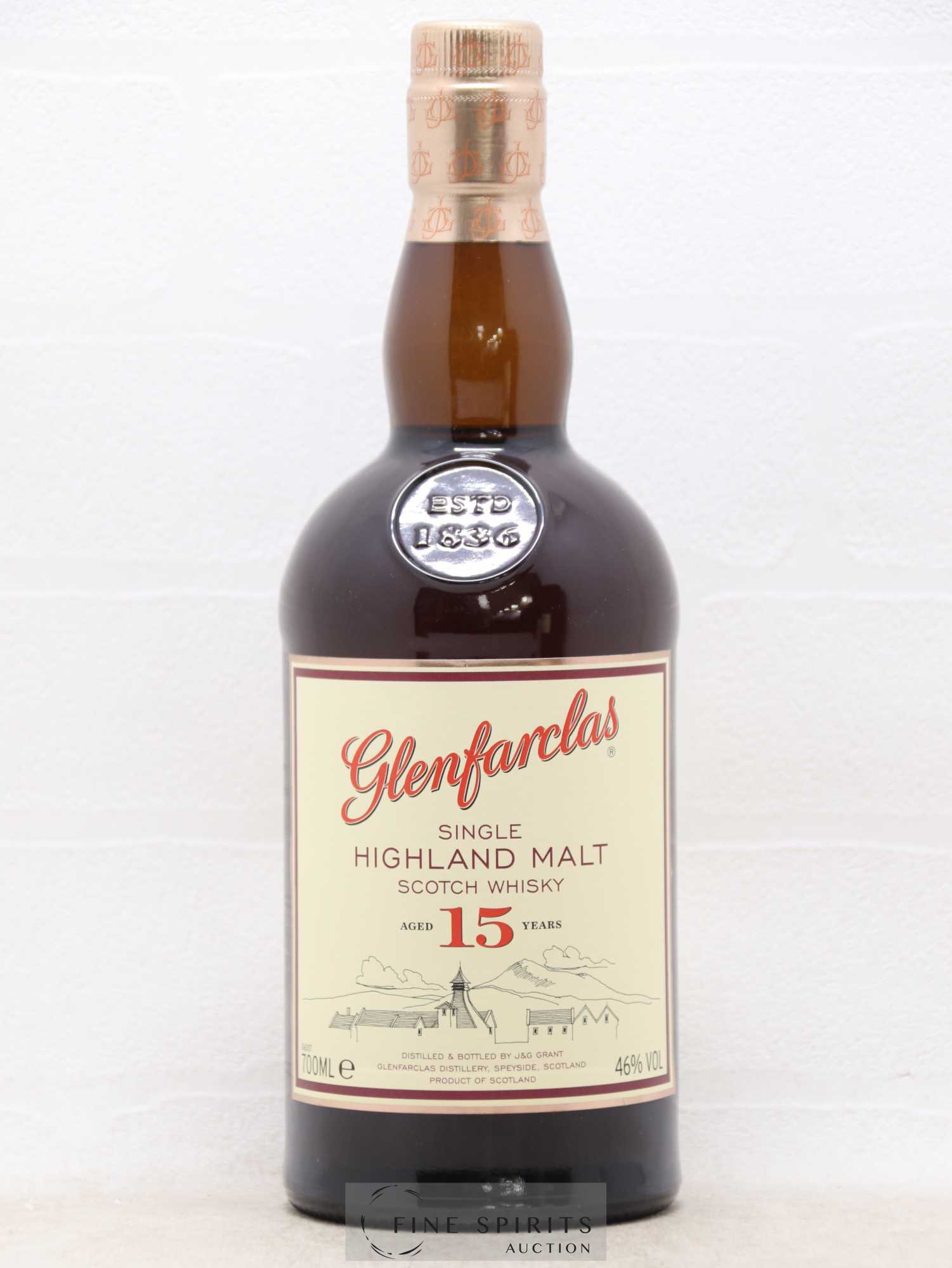 Glenfarclas 15 years Of. Mahler-Besse (70cl.) - Lot de 1 bouteille - 1