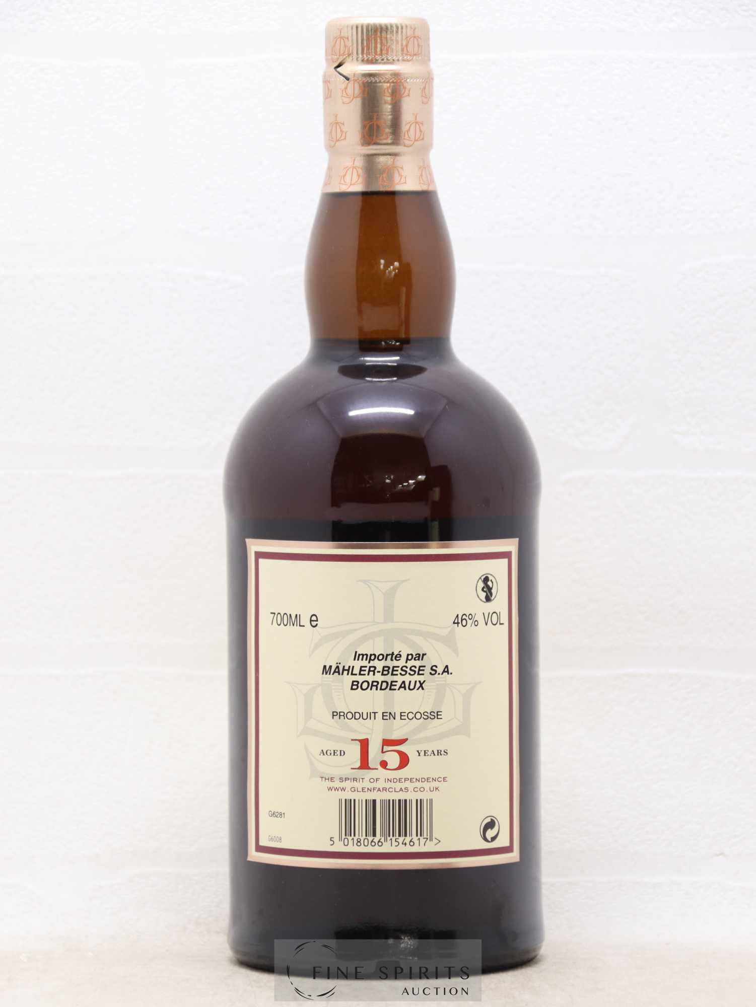 Glenfarclas 15 years Of. Mahler-Besse (70cl.) - Lot de 1 bouteille - 2