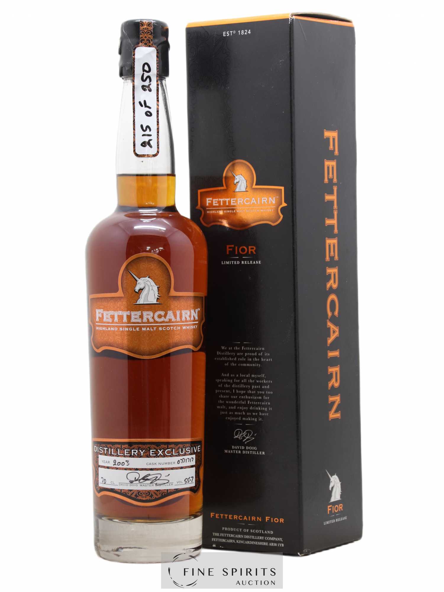 Fettercairn 2003 Of. Cask n°0771717 Distillery Exclusive Fior One of 250 - Posten von 1 Flasche - 0